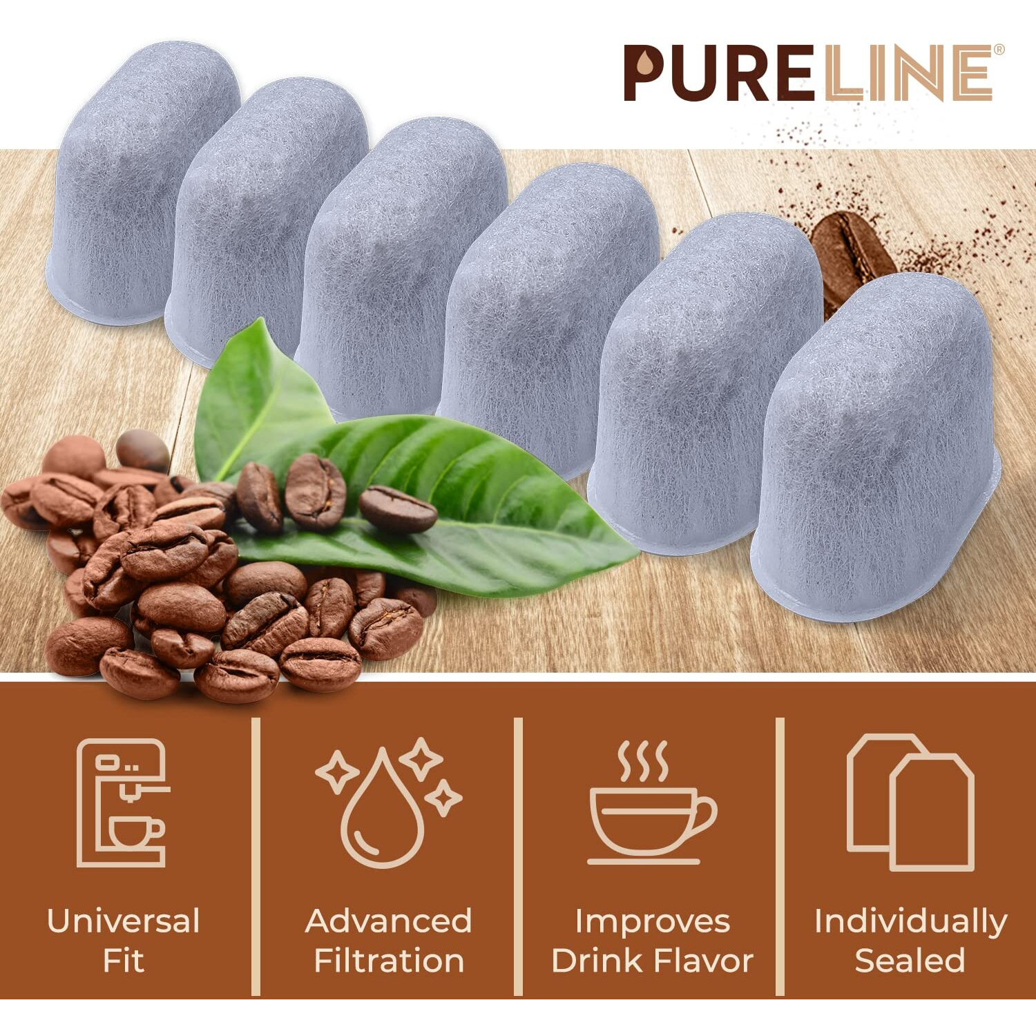 Cuisinart Coffee Filter Replacement - 12 Pack Cuisinart Coffee Maker Water Filter By Pureline - Charcoal Water Filter - For All Cuisinart Coffee Machines
