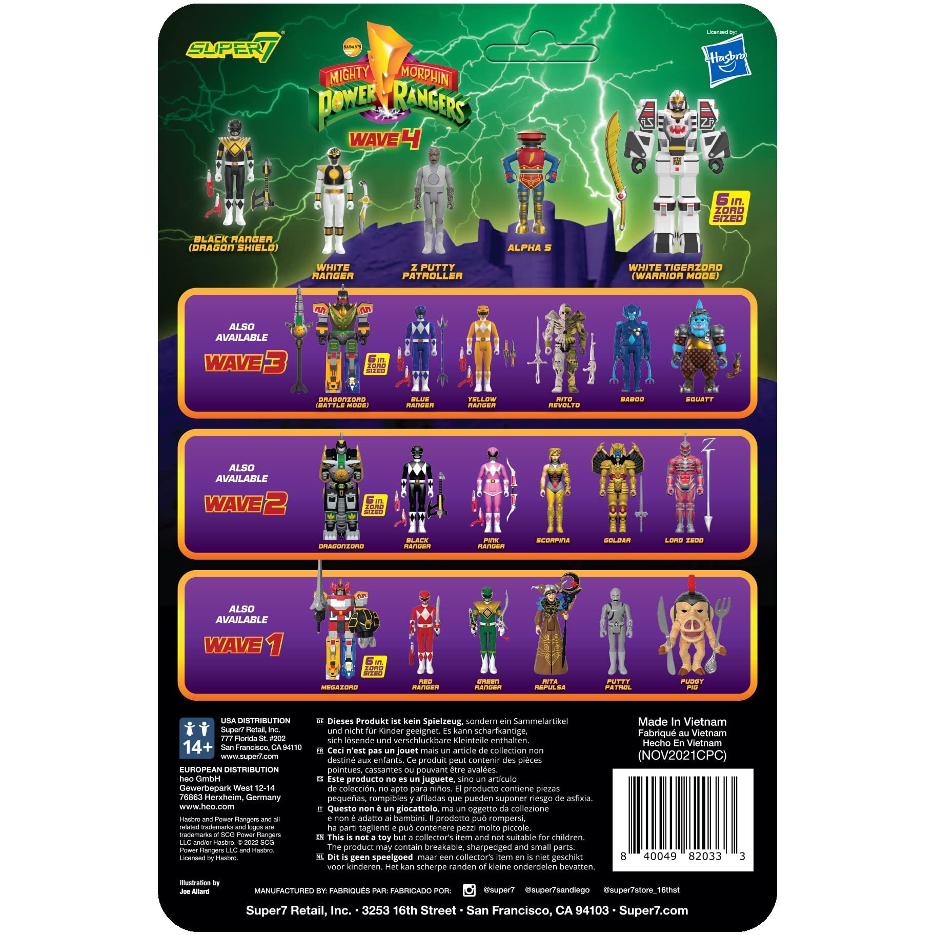 Super7 Mighty Morphin Power Rangers Alpha 5-3.75"" Power Rangers Action Figure Classic Tv Show Collectibles And Retro Toys