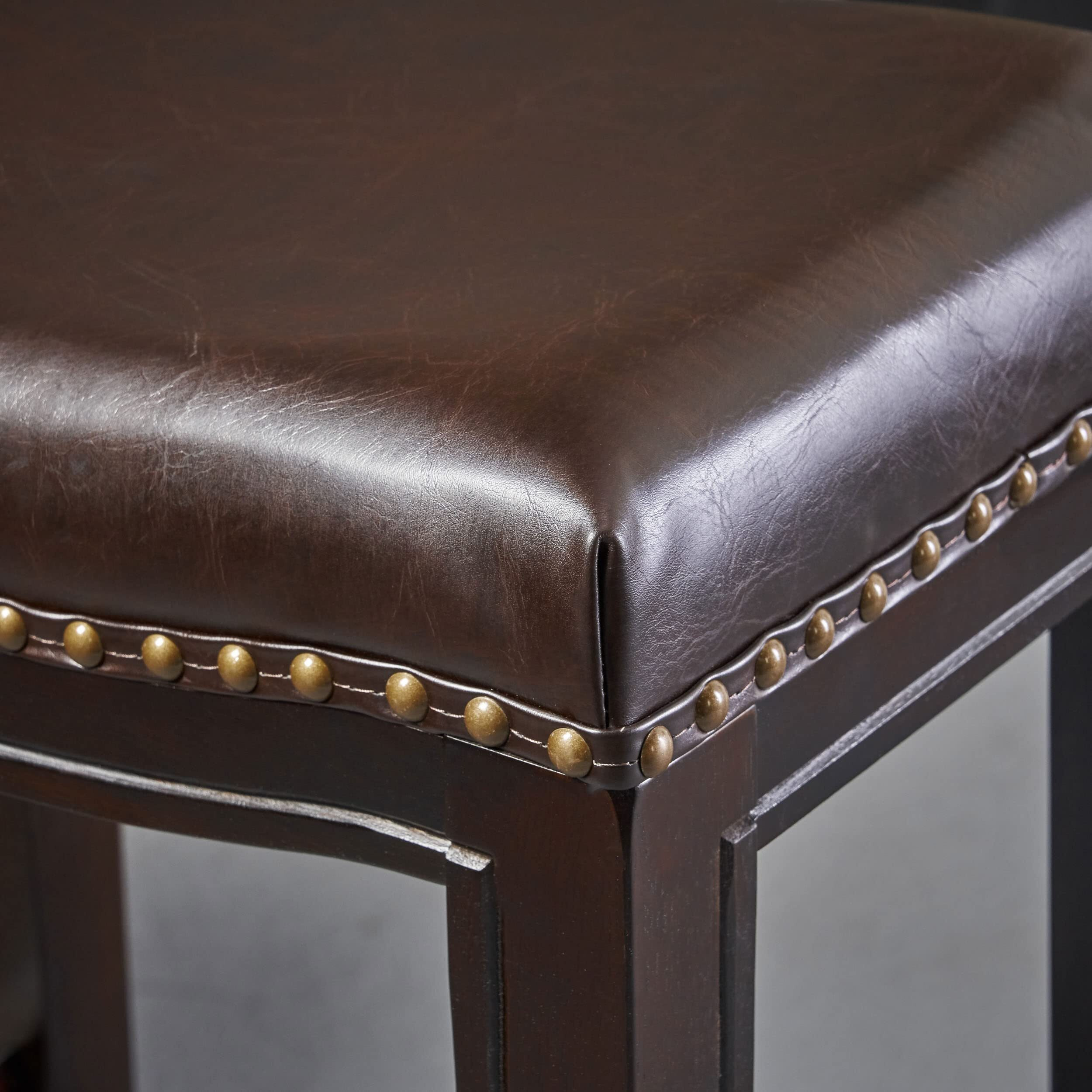 Christopher Knight Home Avondale Backless Bar Stools,12"&quotD X 18.13"&quotW X 30"&quotH, 2-Pcs Set, Brown