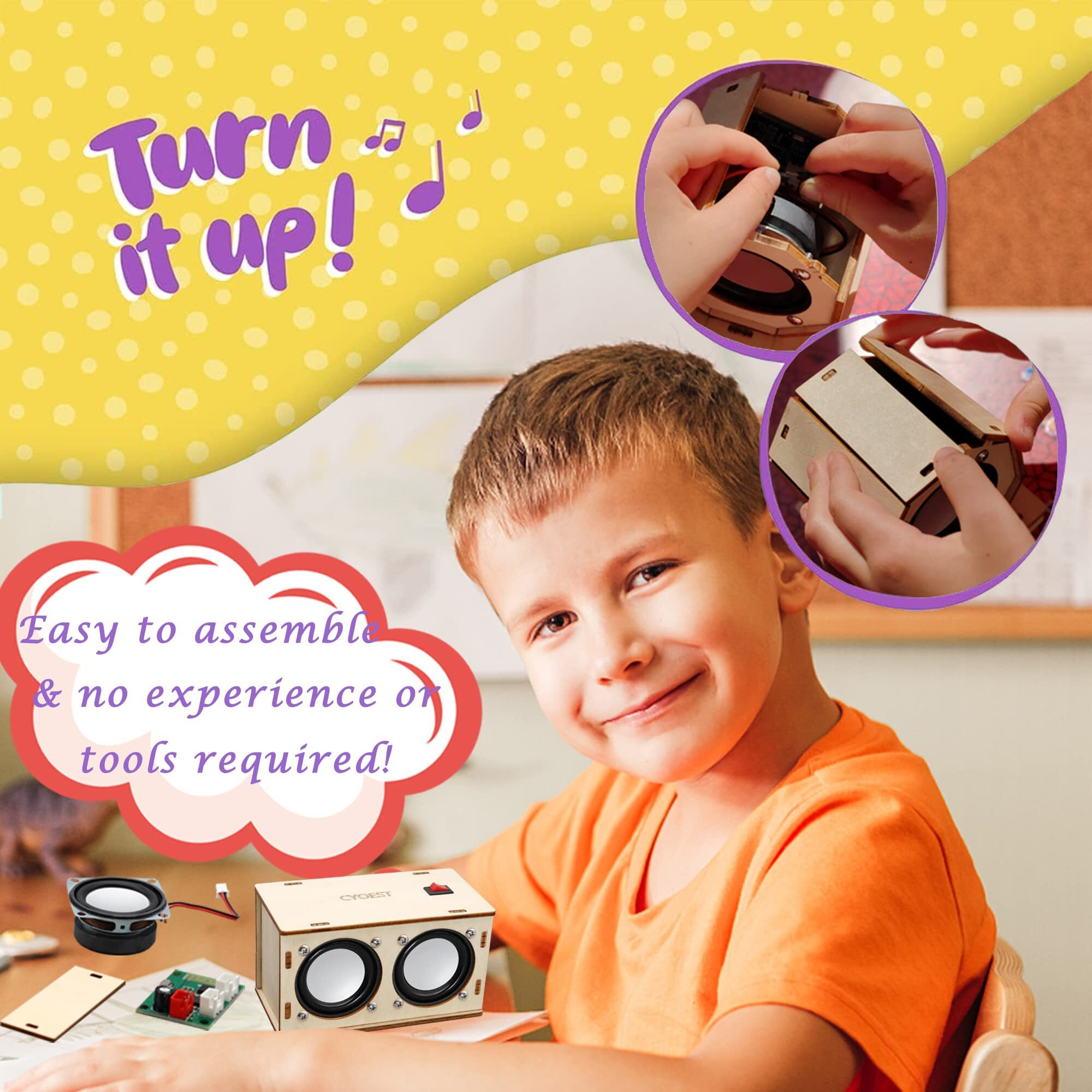 Stem Projects For Kids & Adults Build Your Own Bluetooth Speaker - Science Experiment Electronics Kit | Beginner's Starter Diy Set,Stem Gifts For Teenage Girls + Boys Ages 10 And Up (Dual Speakers)