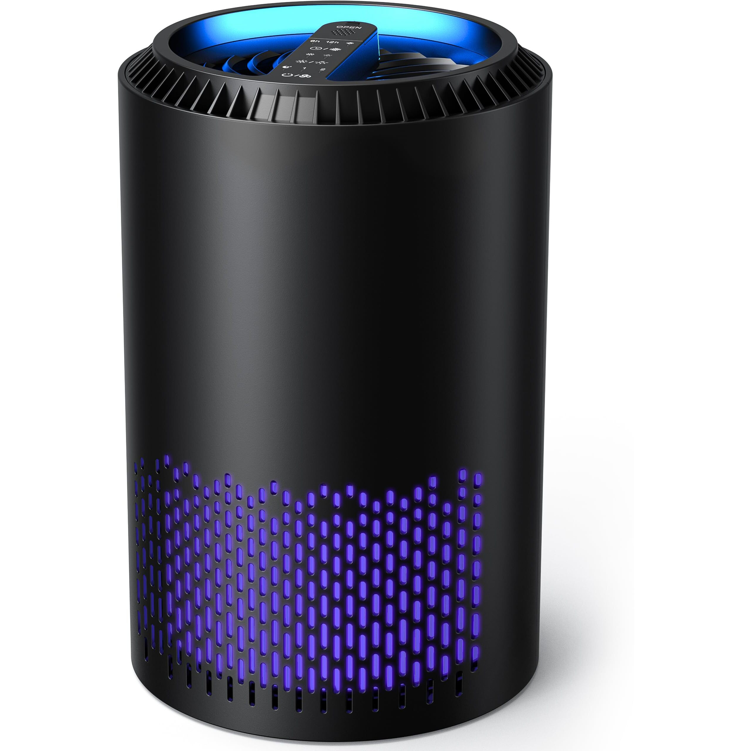 Aroeve Air Purifiers For Home, Air Purifier Air Cleaner For Smoke Pollen Dander Hair Smell Portable Air Purifier With Sleep Mode Speed Control For Bedroom Office Living Room, Mk01- Black