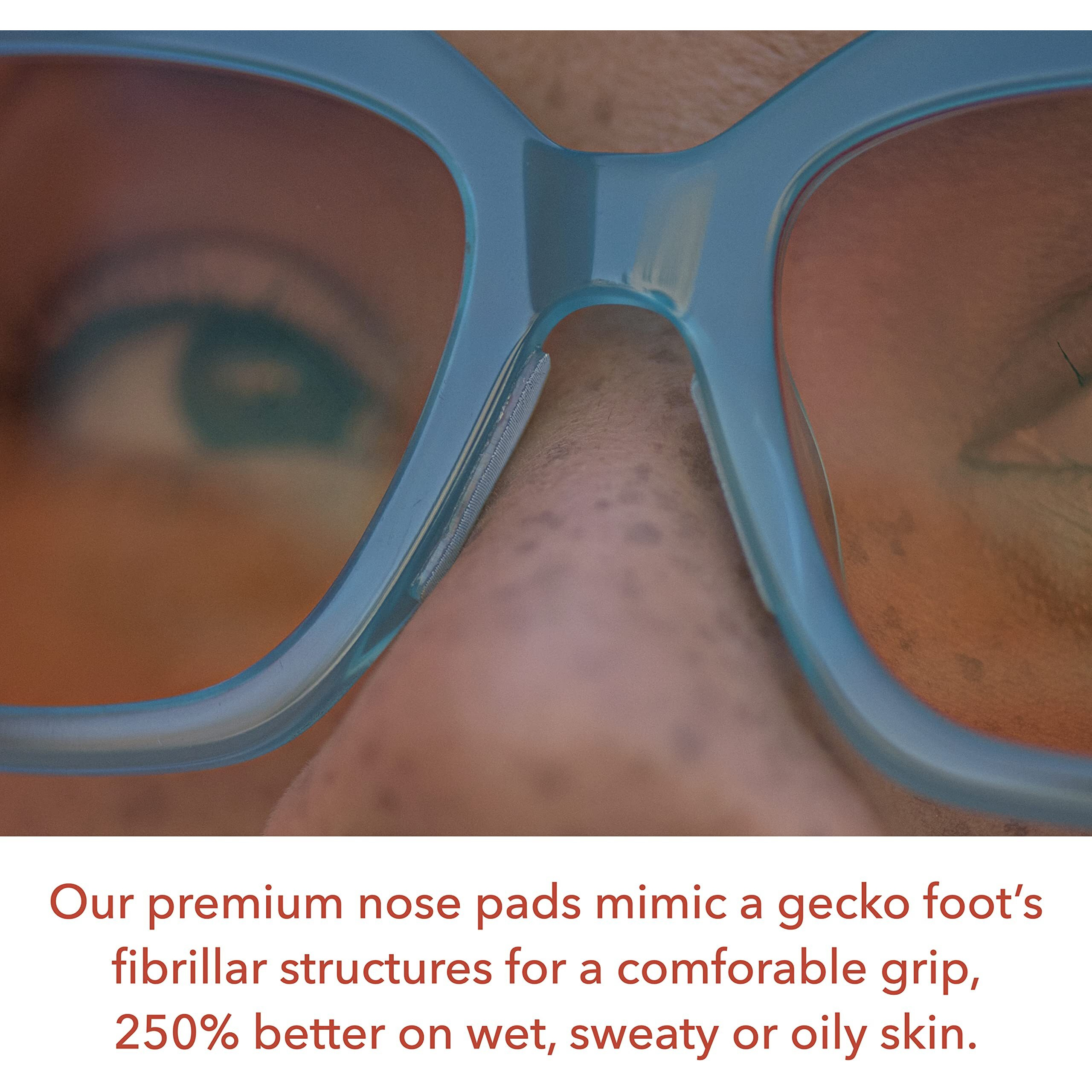 Setex Gecko Grip 1Mm Anti Slip Eyeglass Nose Pads, (5 Black Pair) Usa Made, 2500 Innovative Microstructured Fibers Per Nose Pad, 1Mm X 7Mm X 16Mm