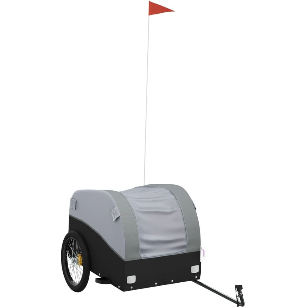 Vidaxl Bike Trailer Black And Gray 99.2 Lb Iron