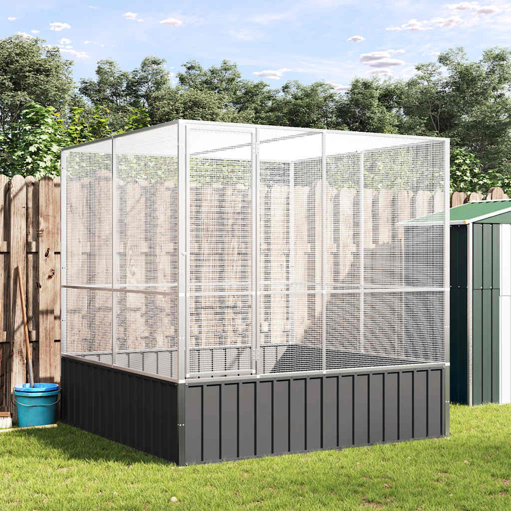 Vidaxl Aviary Silver 83.1X81.5X83.5 Steel