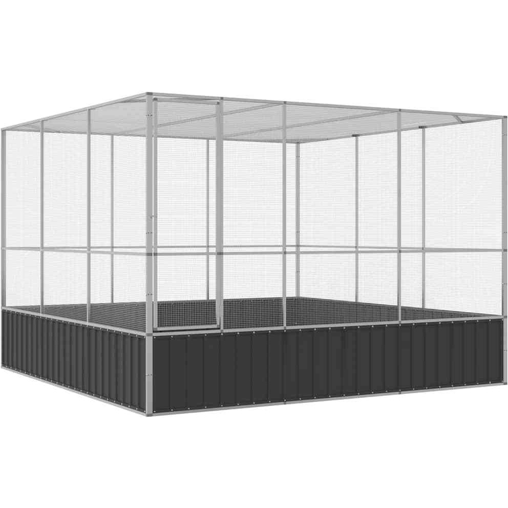Vidaxl Aviary Silver 122.4X120.9X83.5 Steel