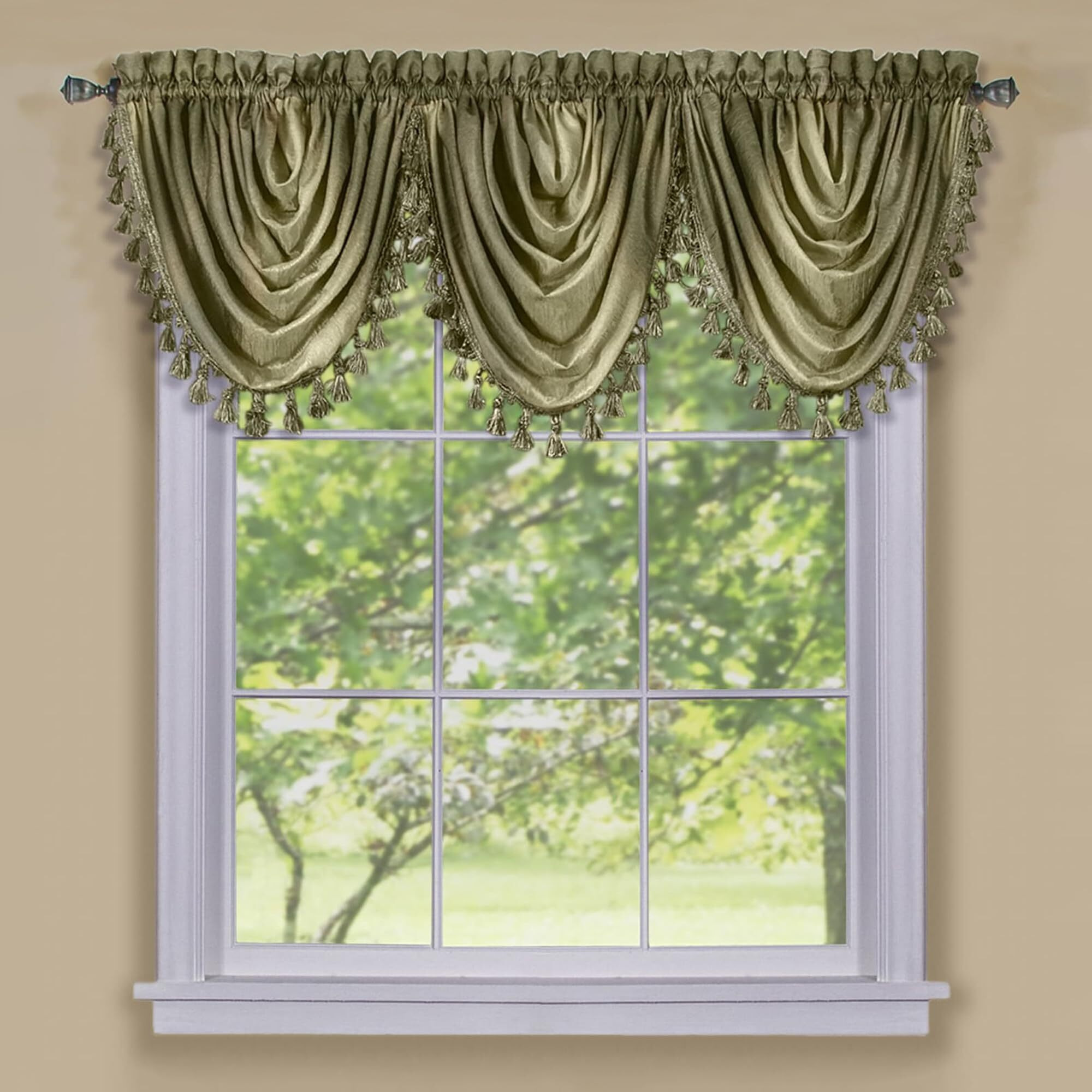 Ombre Waterfall Valance - Sage