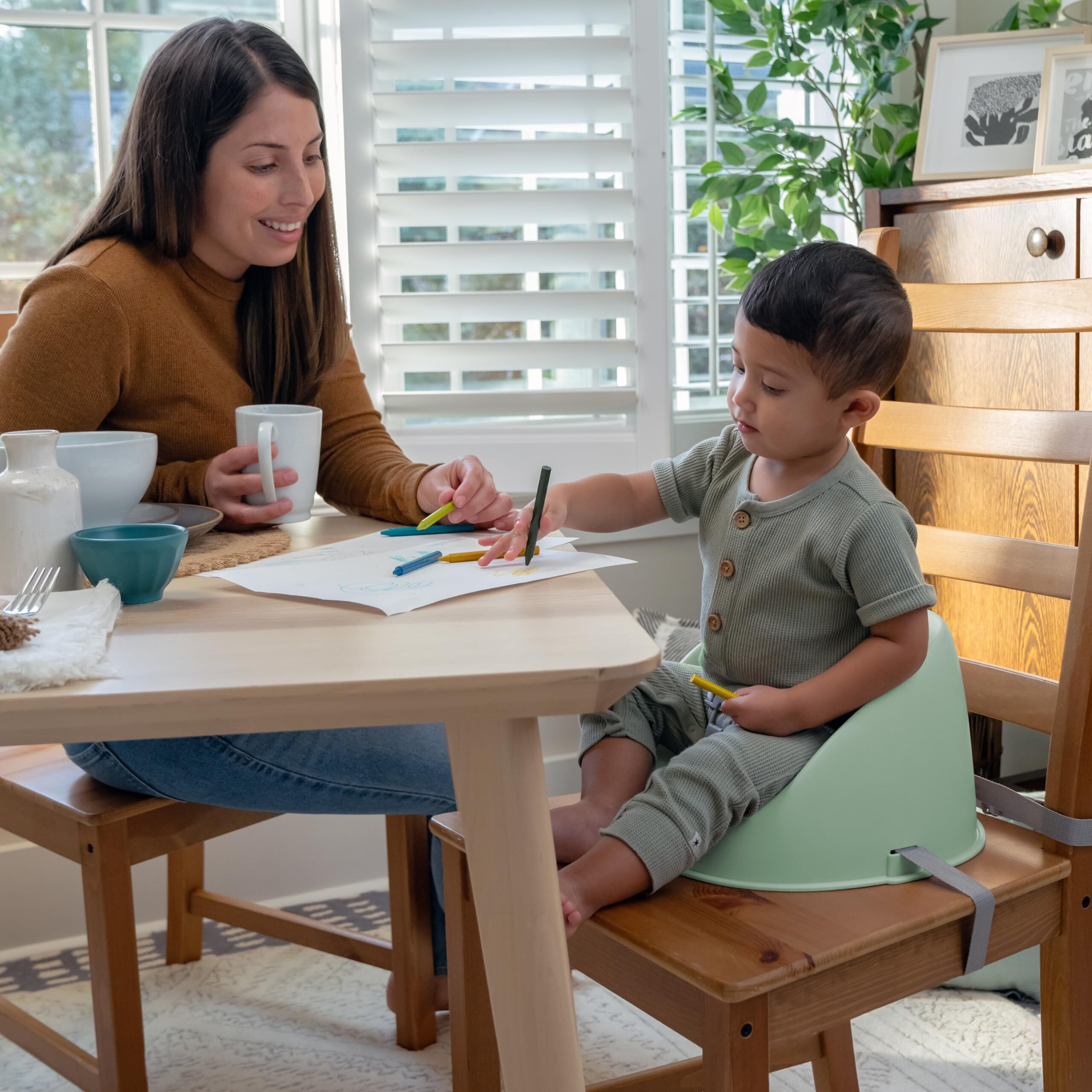 Ingenuity Ity By Ingenuity Simplicity Seat Easy-Clean Baby Booster Feeding Chair - Oat