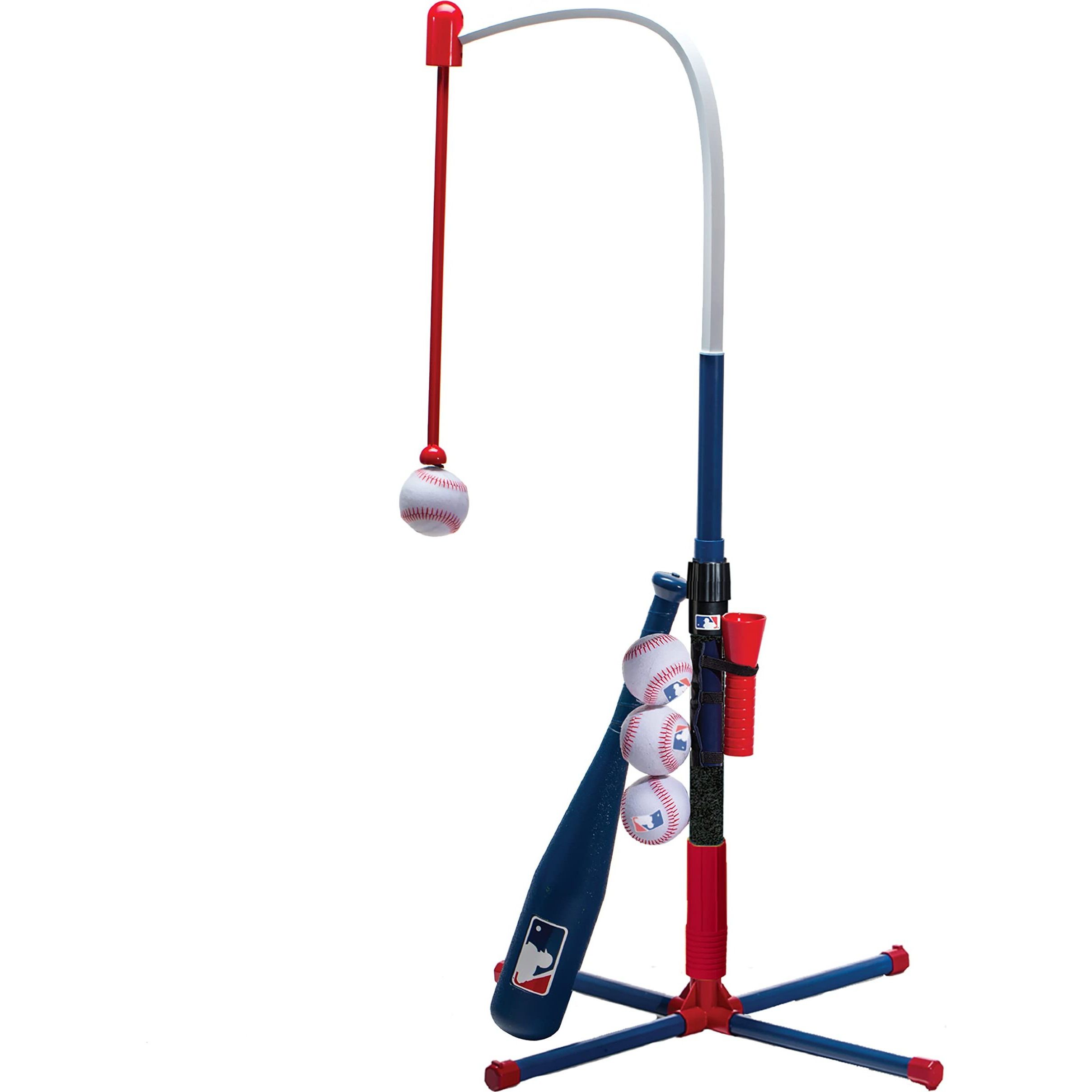 Franklin Sports Kids Batting Tee - Mlb 2-In-1 Grow-With-Me - Adjustable Youth Hitting Tee - Perfect For Teeball And Baseball, Multi