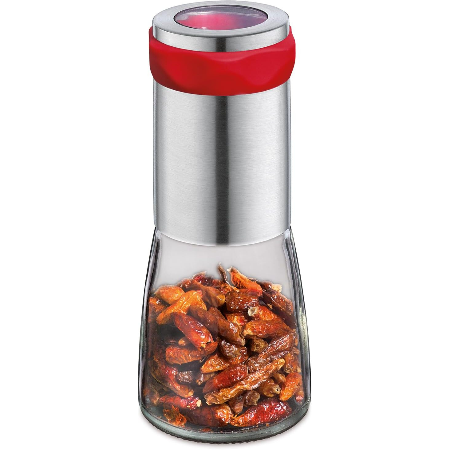 Cilio Premium Piccante Chili Chilli Mill Grinder Red, One Size, Silver