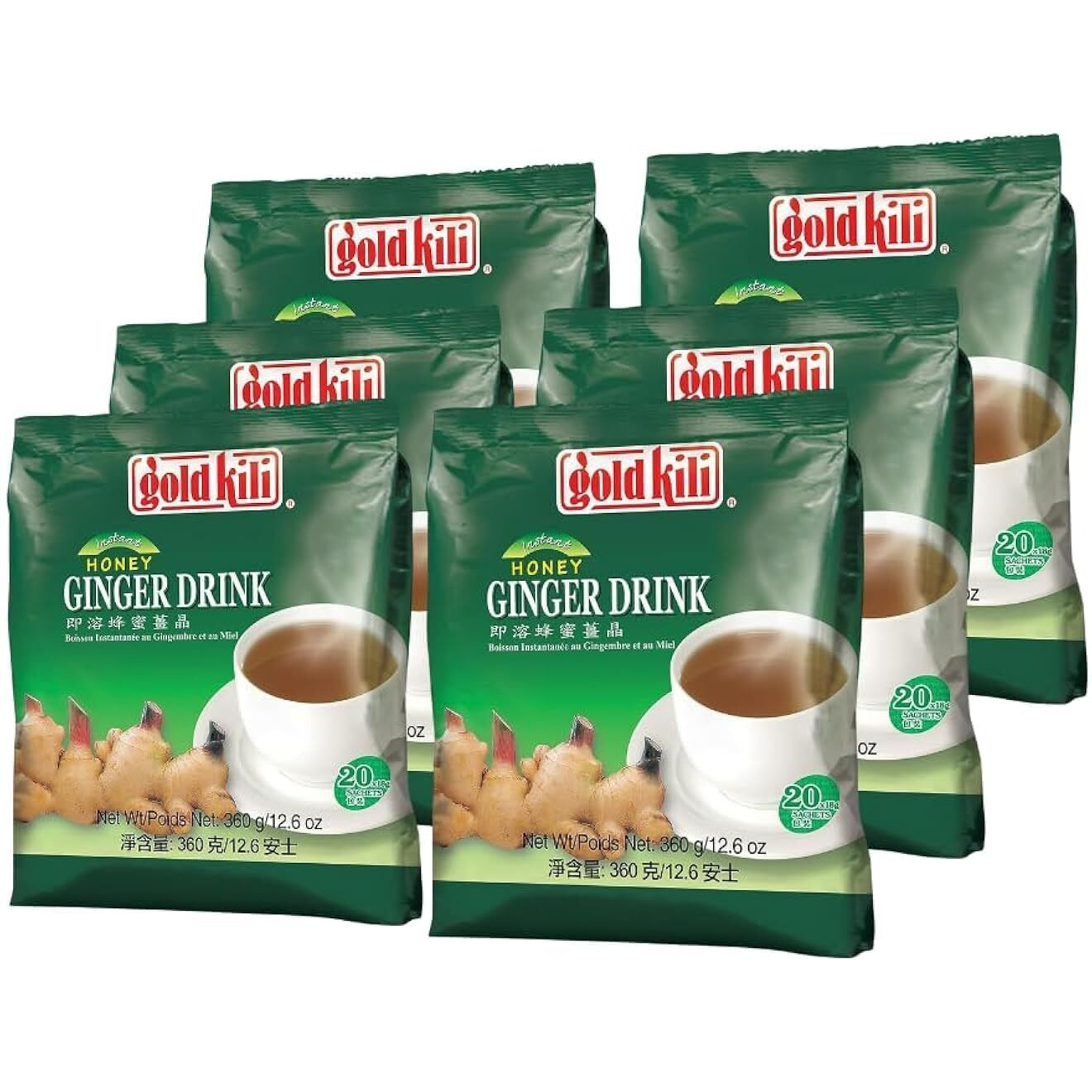 Ginger Drink -Gold Kili 120 Sachets Packed In 6 Bags