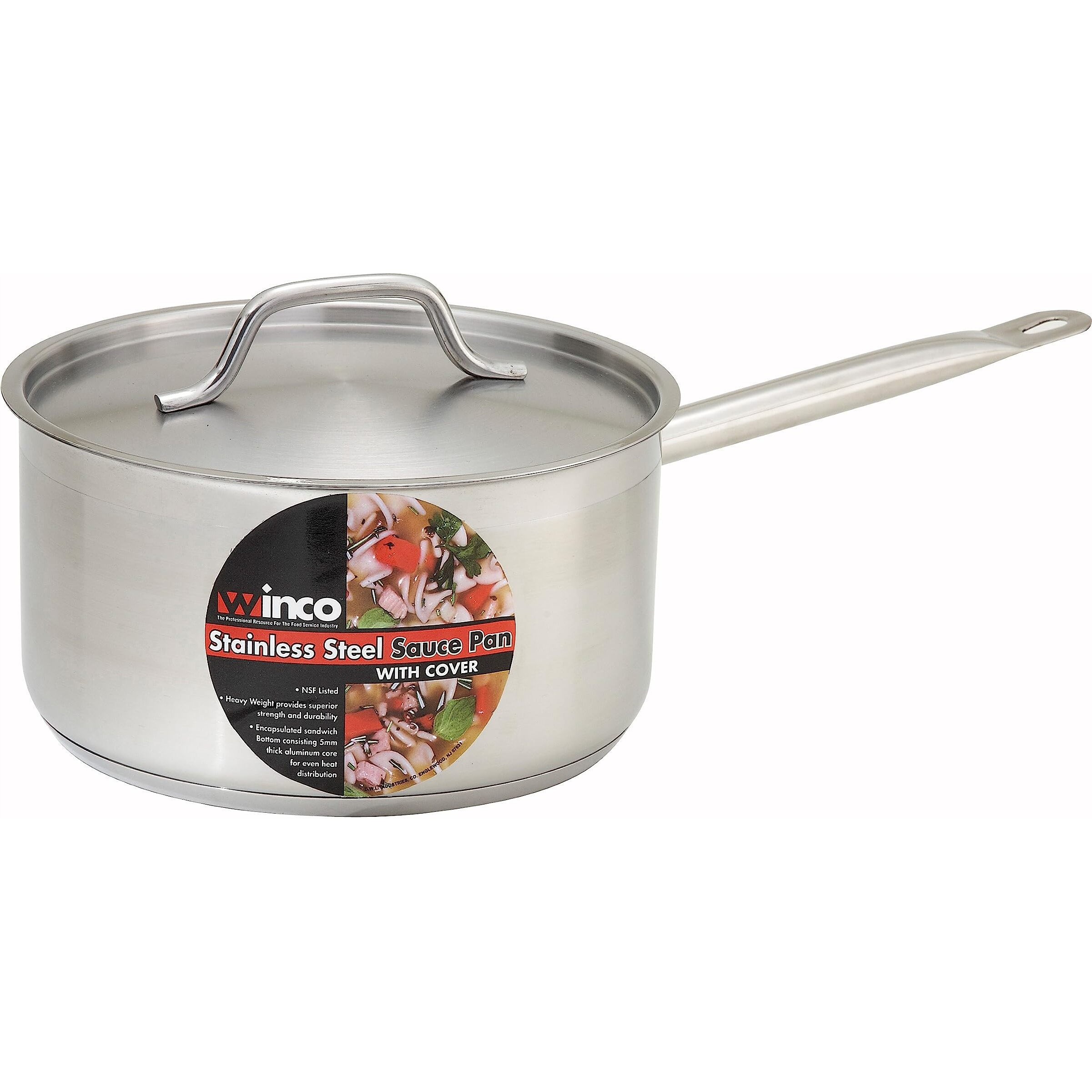 Winware Stainless Steel 2 Quart Sauce Pan With Cover