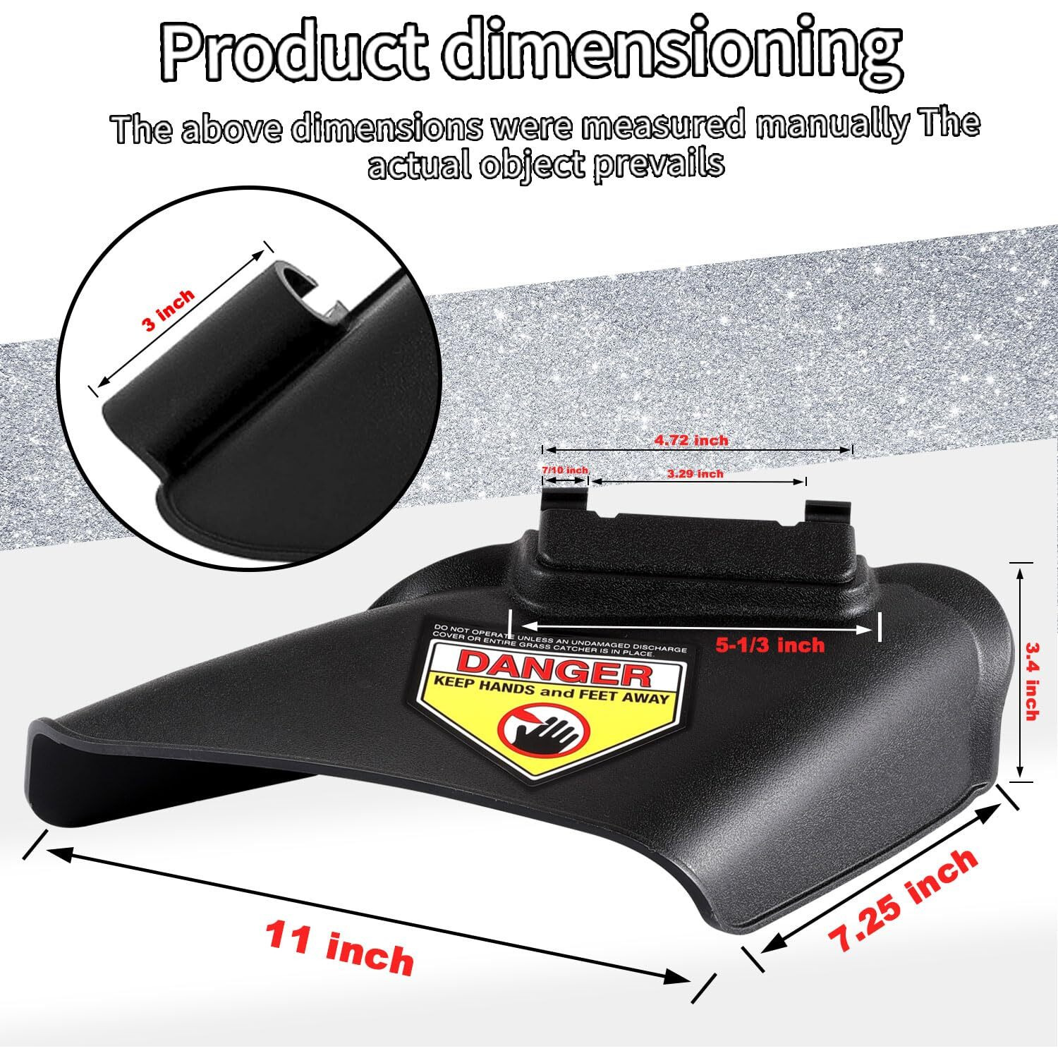 731-07131 Lawn Mower Side Discharge Chute, Compatible With Mtd, Cub Cad, Craftsman, Murray Hand-Pushed Lawn Mower, For Troy Bilt Mower Tb110, Tb130, Tb200, Tb230, Tb240, Etc, Replaces 731-7131