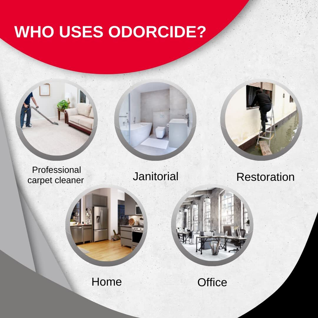 Odorcide Odor Eliminator Concentrate Odor Eliminator For Strong Odor On Carpets, Hardwood & More - Smoke, Sweat & Pet Odor Eliminator For Home W/Non-Enzymatic Formula, 16 Oz
