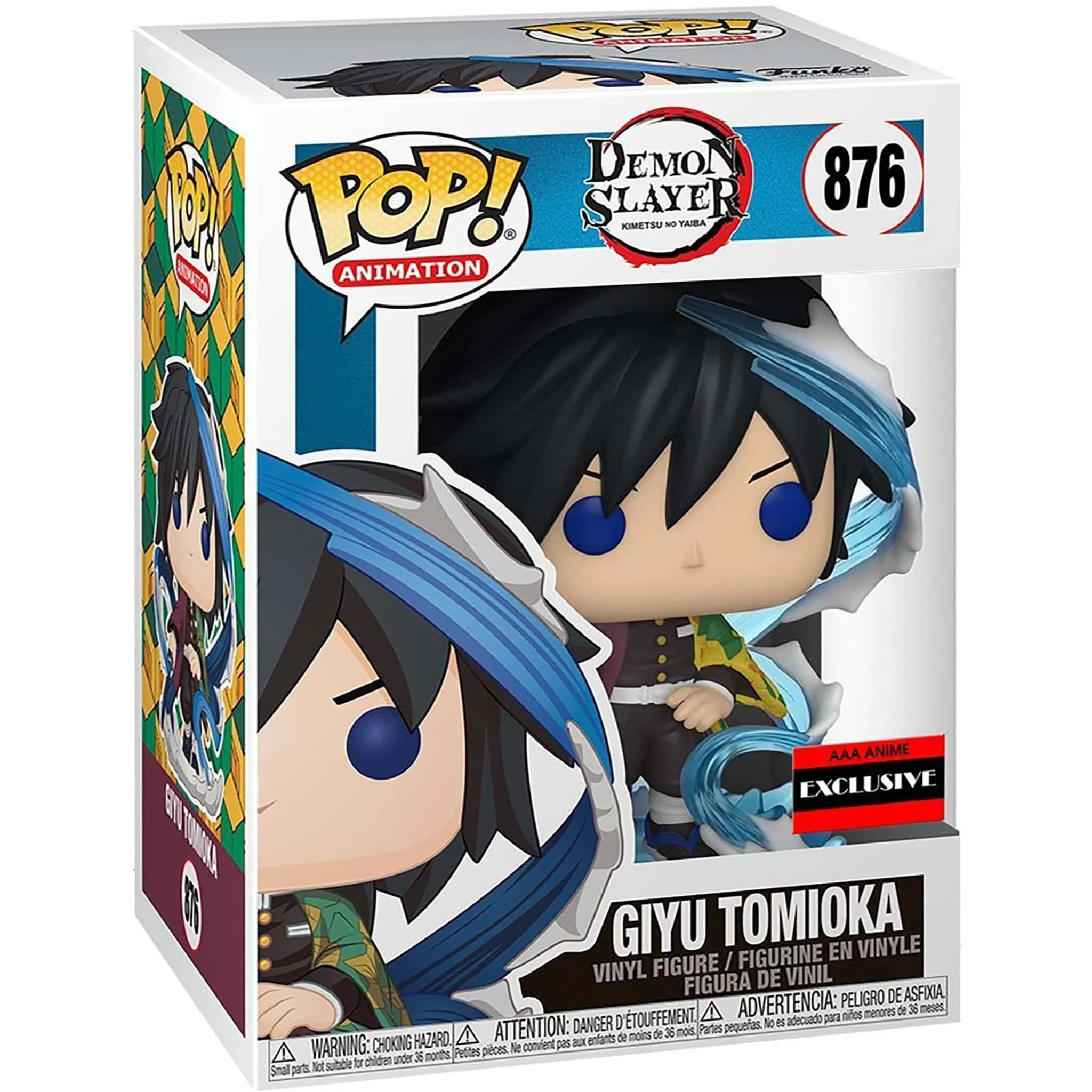 Pop Demon Slayer - Giyu Tomioka Funko (Aaa Anime Exclusive) Vinyl Figure (Bundled With Compatible Box Protector Case), Multicolor, 3.75 Inches