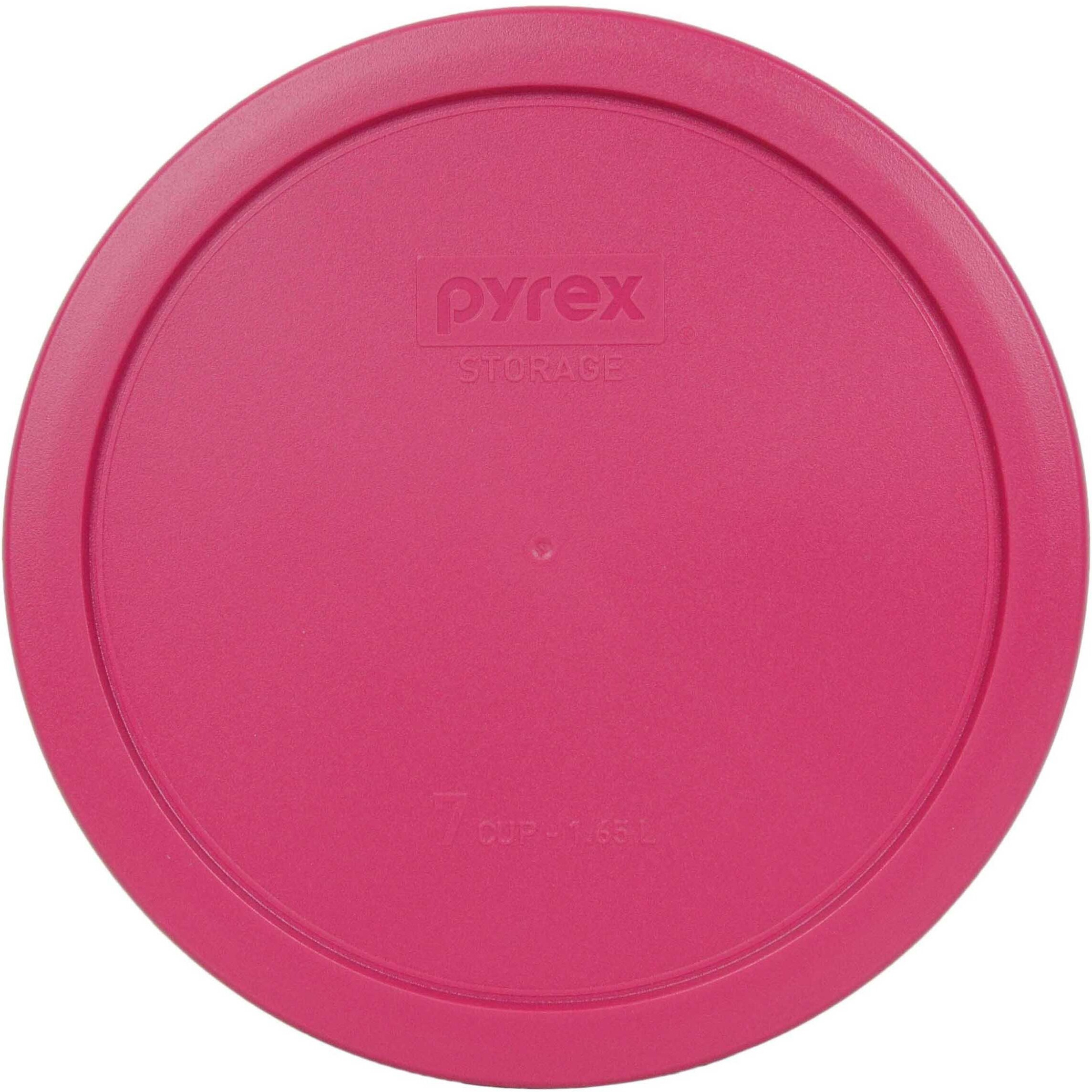 Pyrex 9 Item Bundle (2) 7402-Pc Fuschia Pink Lids, (2) 7201-Pc Purple Lids, (3) 7200-Pc Lawn Green Lids, (2) 7202-Pc Red Lids Made In The Usa