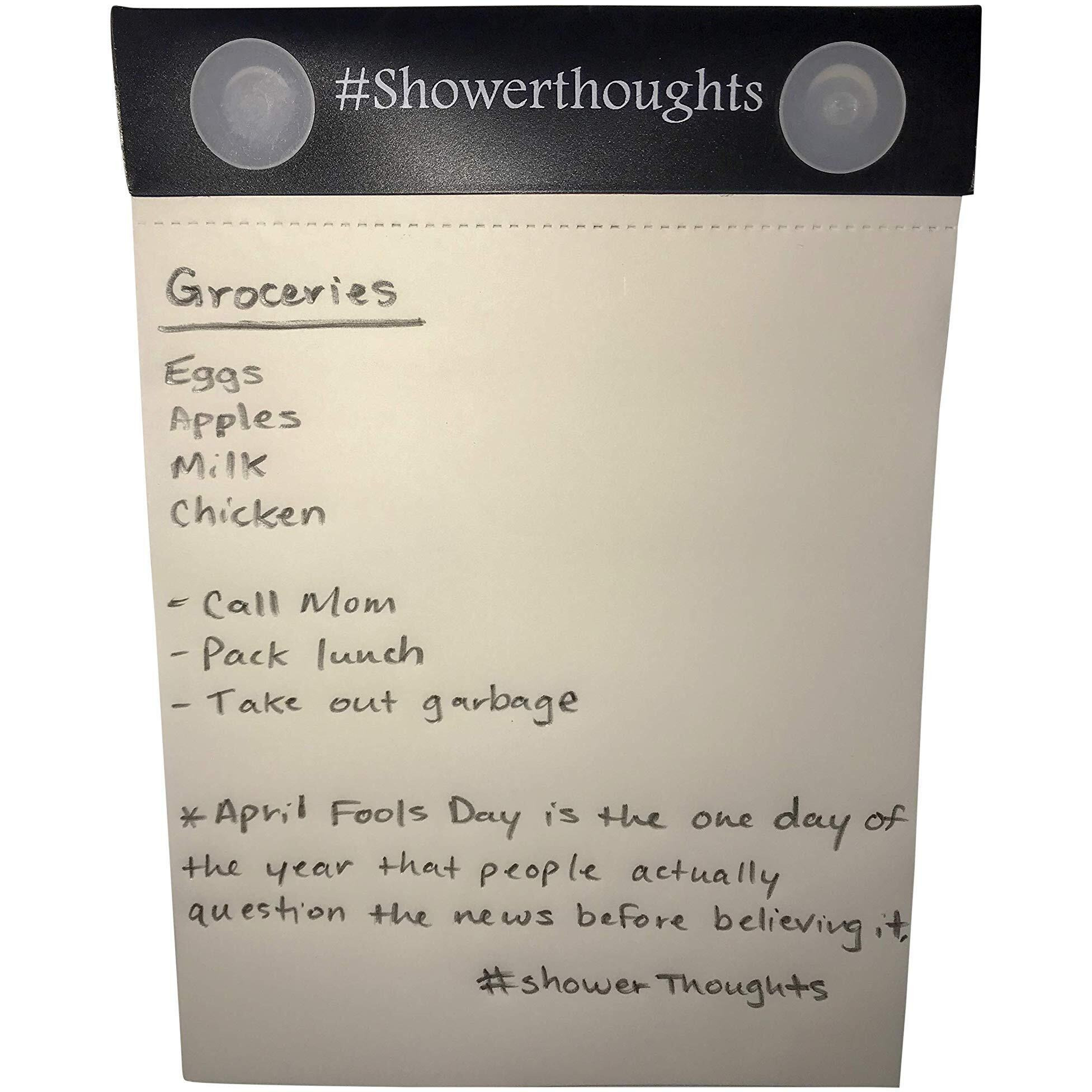 Healpt Waterproof Shower Notepad With Pencil - Shower Notebook With Waterproof Paper