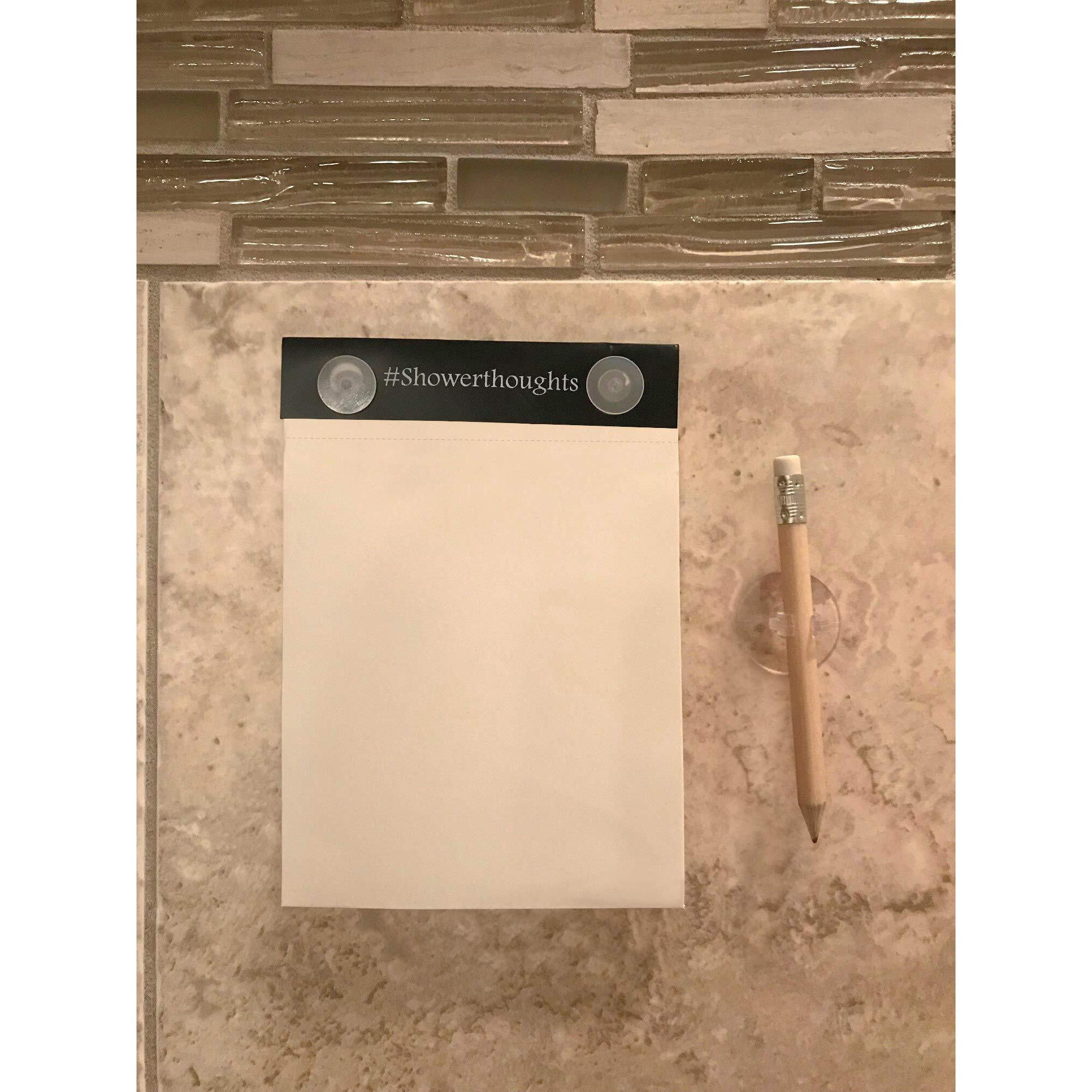 Healpt Waterproof Shower Notepad With Pencil - Shower Notebook With Waterproof Paper