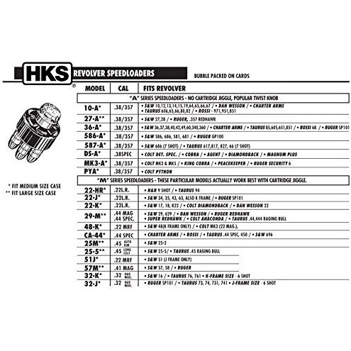 Hks Pya Revolver Speedloader For Colt Python , Black