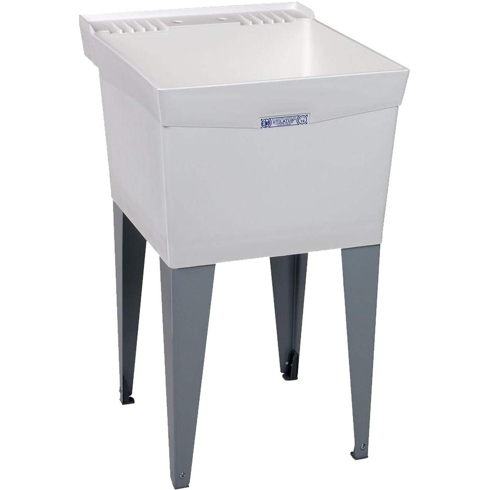 Mustee 18F Utilatub Laundry Tub Floor Mount, 24-Inch X 20-Inch, White