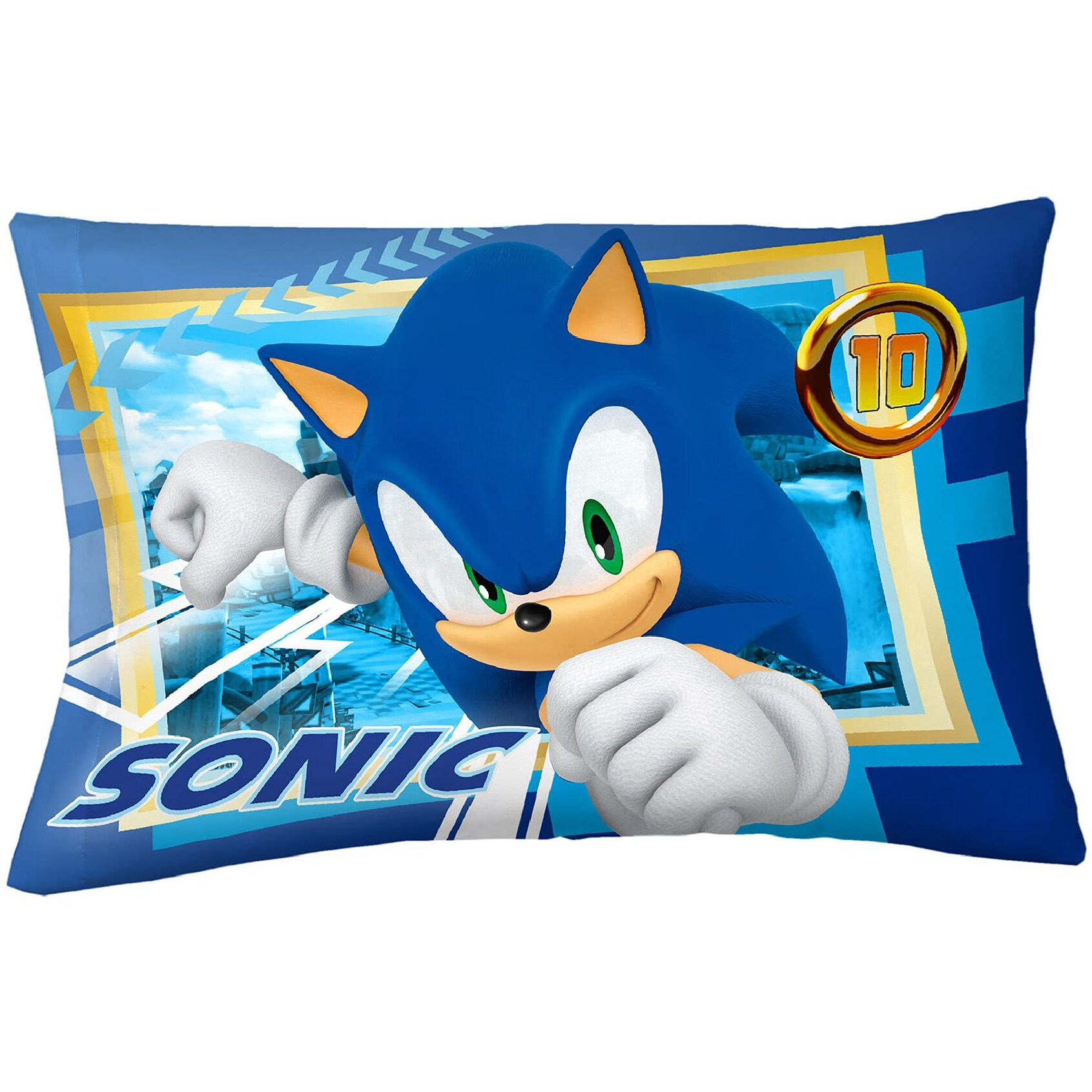 Franco Kids Bedding Super Soft Microfiber Reversible Pillowcase, 20 In X 30 In, Sonic The Hedgehog