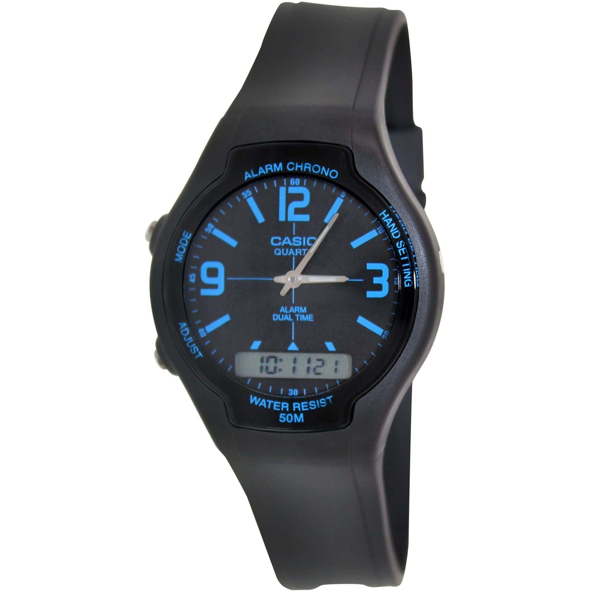Casio Men's Aw90H-2Bv Black Resin Quartz Watch With Black Dial