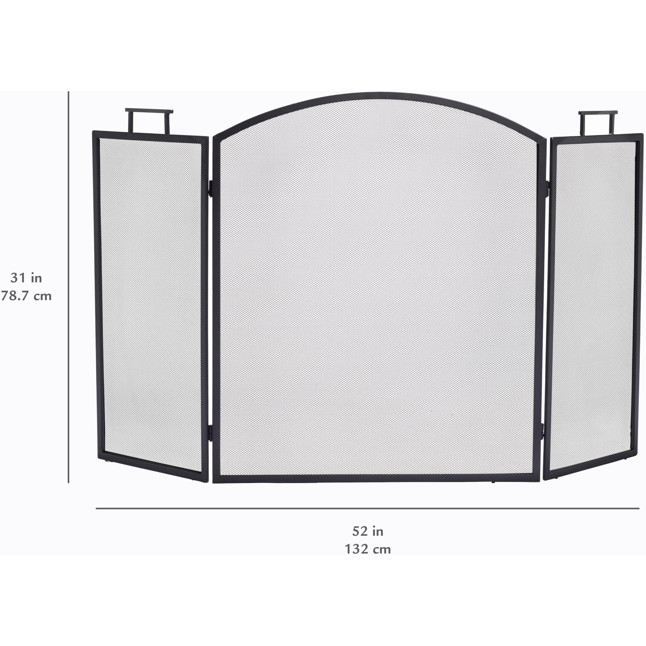 Pleasant Hearth Classic Fireplace Screen, Black