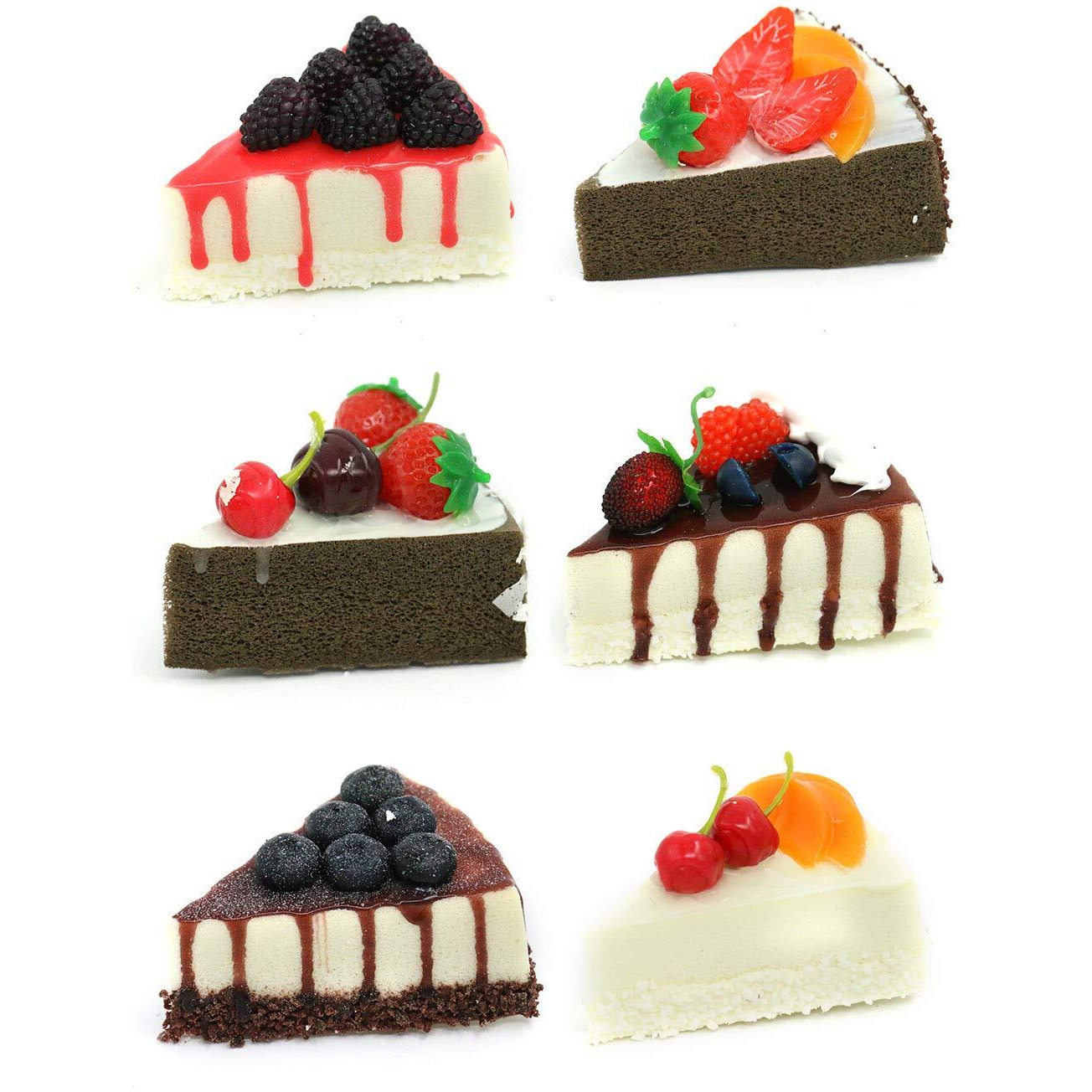 Nice Purchase Fake Slice Cake Fake Food Bakery Shop Cake Display Model Party Decoration 4 Inch Slice Faux Replica Cake