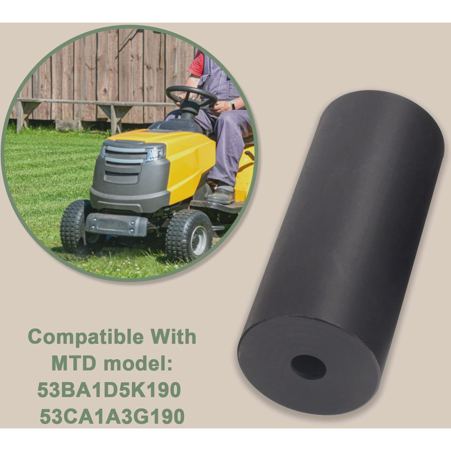 Ezypak 6"" X 2-1/2"&quotX 9/16 731-3005 Front Mower Deck Roller Compatible With Mtd Mower With 46"" - 54"" Decks Replaces 72-319, 210-310 Ih-489155-R1, Ih-489470-R1, 01000385, 731-3005, 753-04798