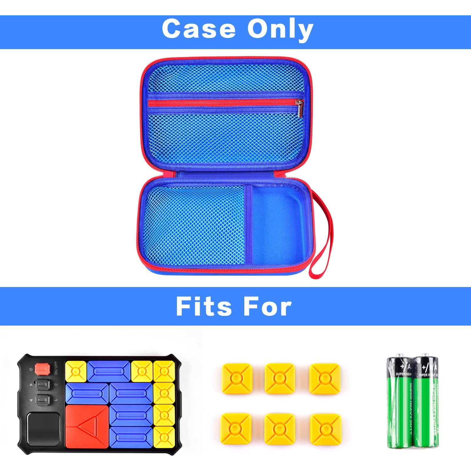 Casmilee Case Compatible With Giiker Super Slide Brain Games, Brain Teaser Puzzles Organizer Storage Bag, Flow Slider Puzzle Game Holder (Blue)