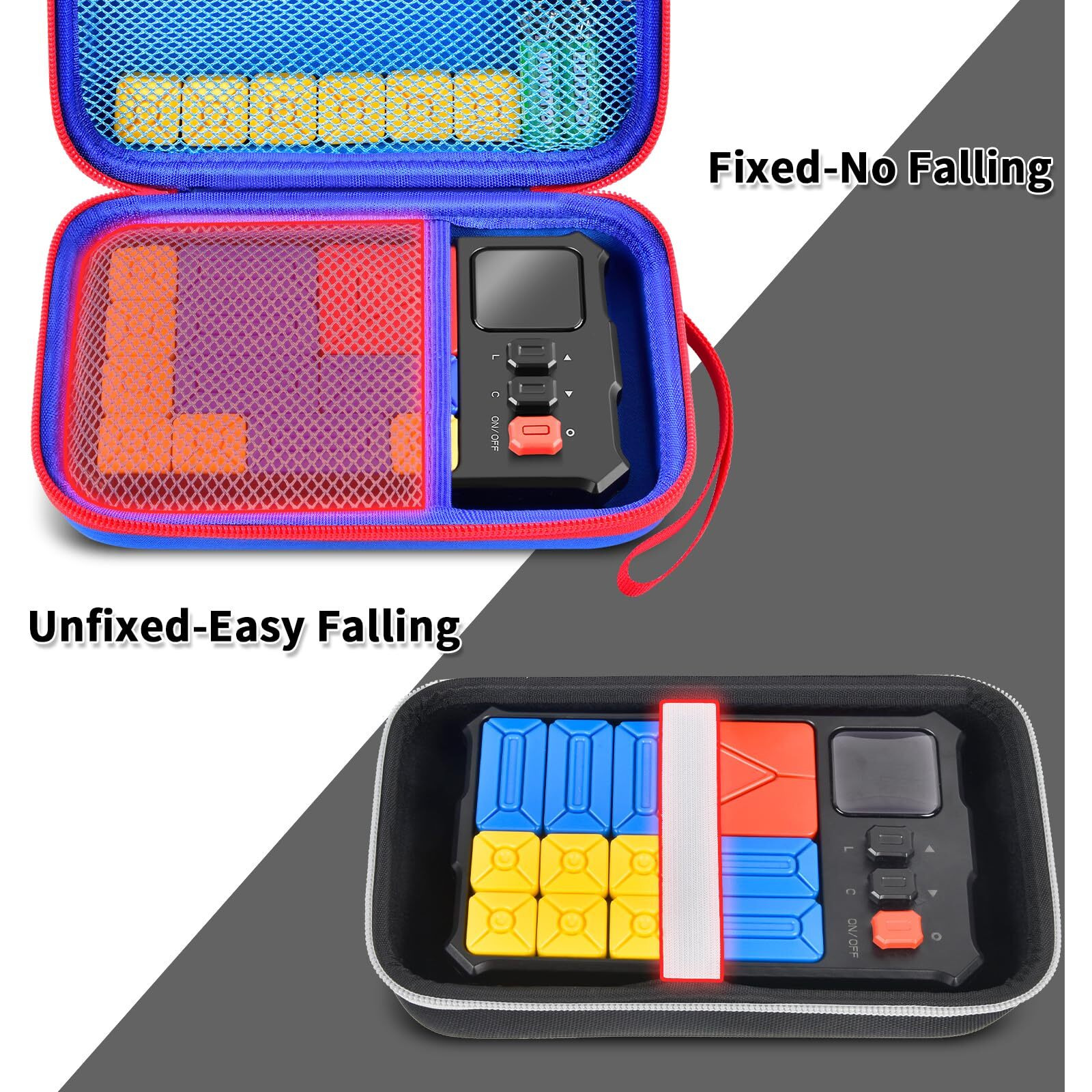 Casmilee Case Compatible With Giiker Super Slide Brain Games, Brain Teaser Puzzles Organizer Storage Bag, Flow Slider Puzzle Game Holder (Blue)