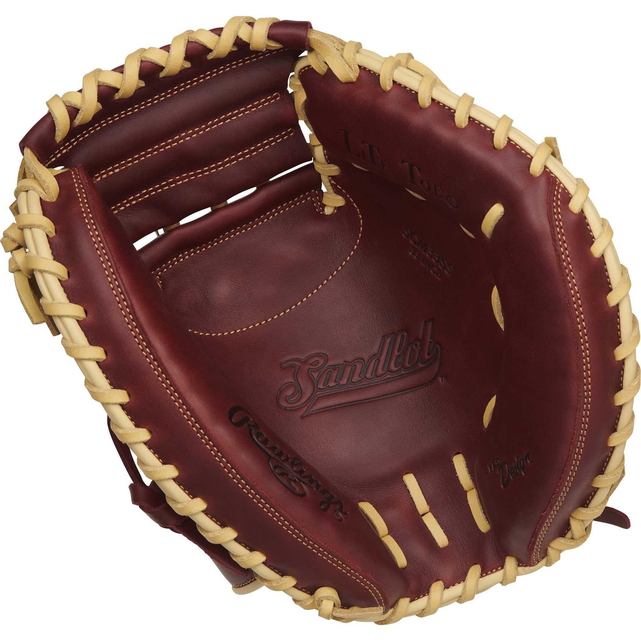 Rawlings | Sandlot Baseball Catcher's Mitt | Right Hand Throw | 33"" - 1-Piece Solid Web
