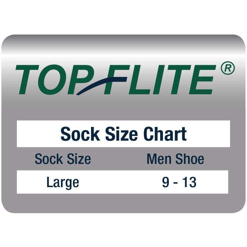 Top Flite Men's Sport Full Cushion Low Cut Socks 3 Pair Pack, Black, Large (10-13) - Shoe Size 9-13
