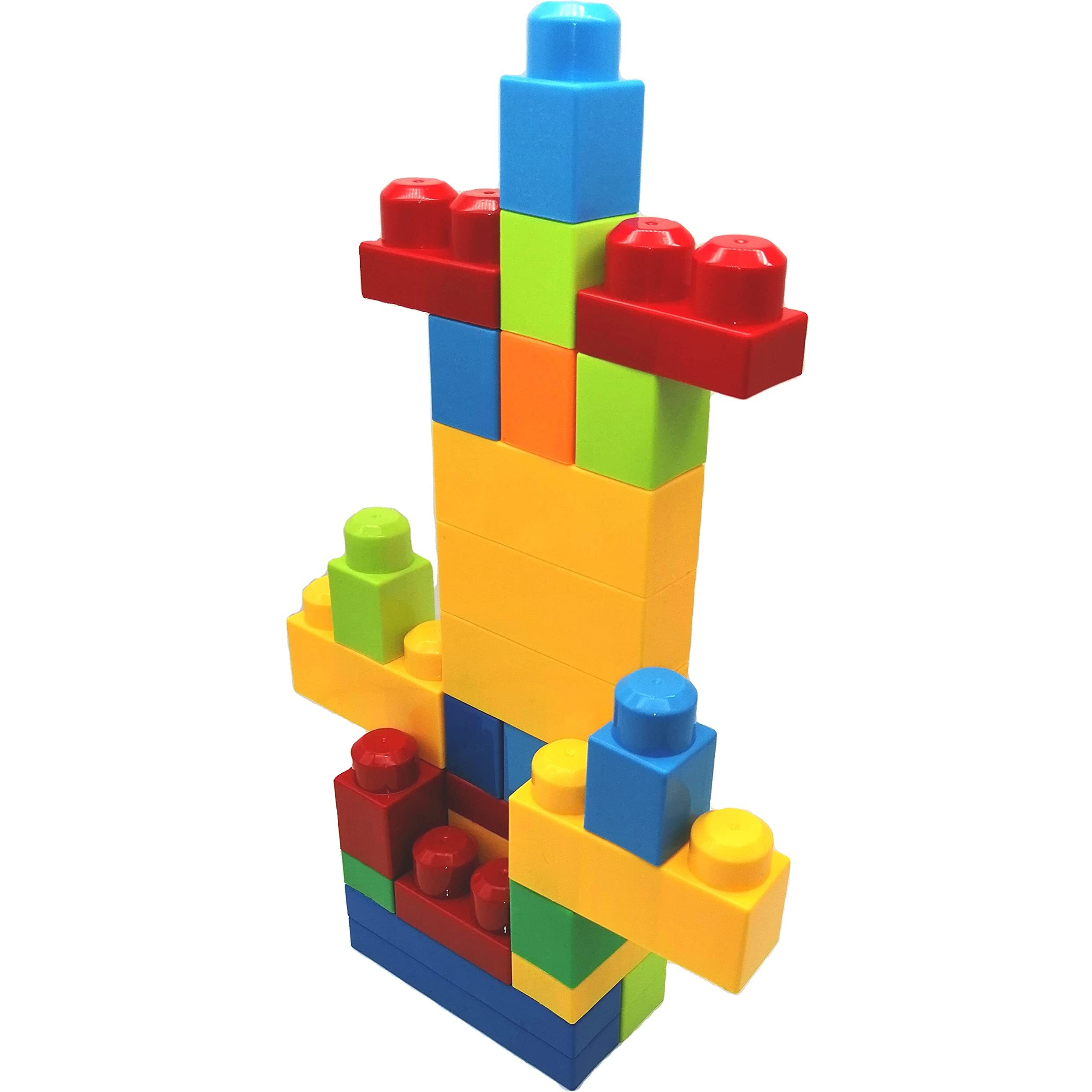 Stjoyopy 88Pcs Big Building Blocks With Blue Building Bag Educational Stem Toys Gift For Kids And Toddlers