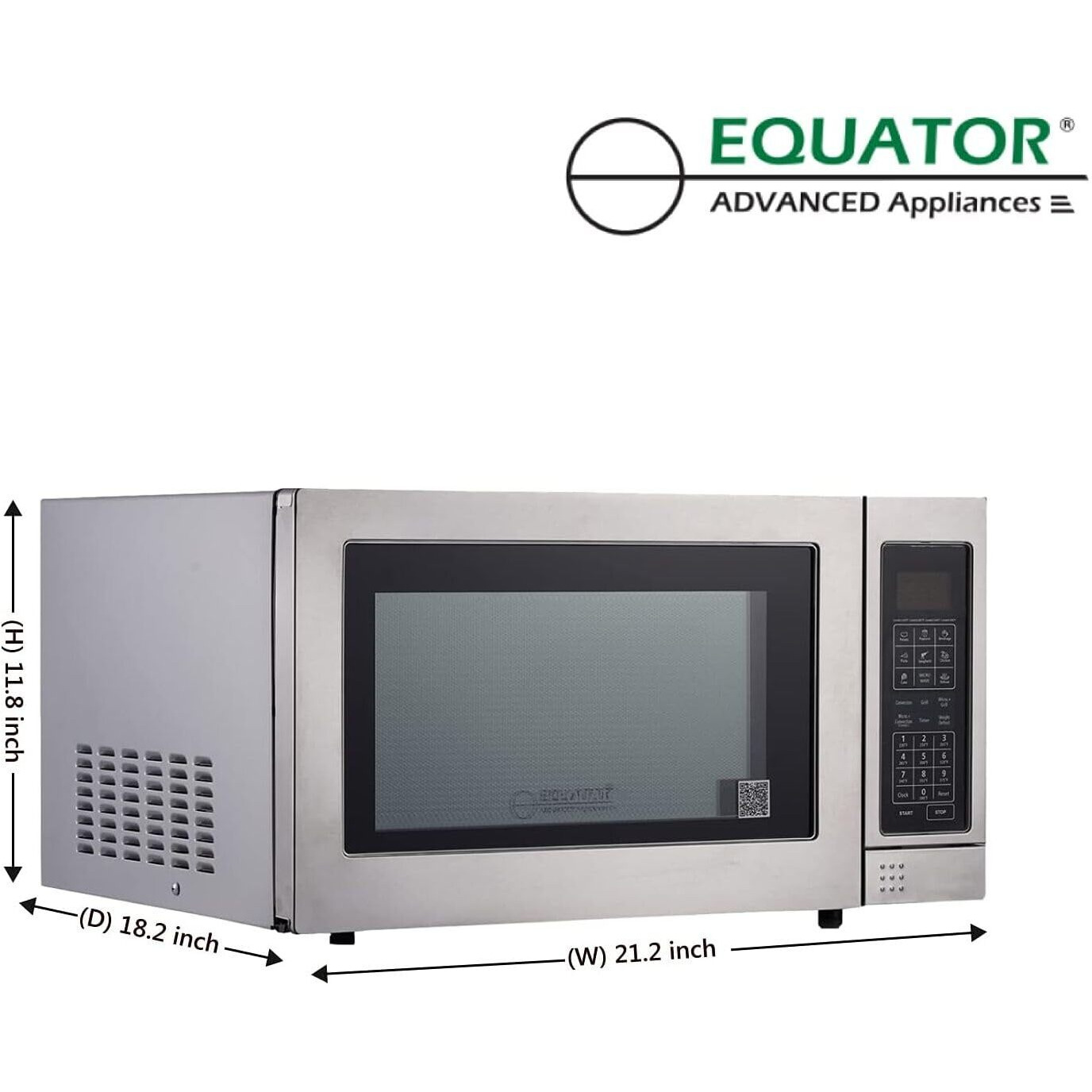 Equator Hybrid Microwave+Convection Oven+Grill 1.2Cf Stainless Freestanding Ss