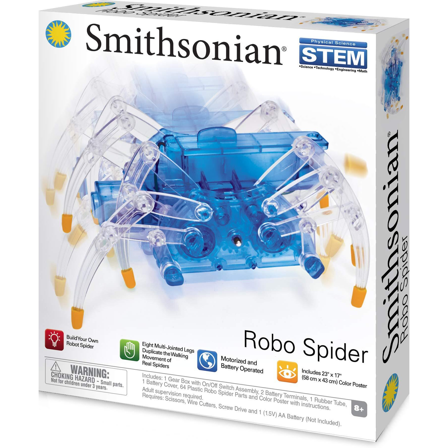 Smithsonian Science Activities Robo Spider Kit, Blue