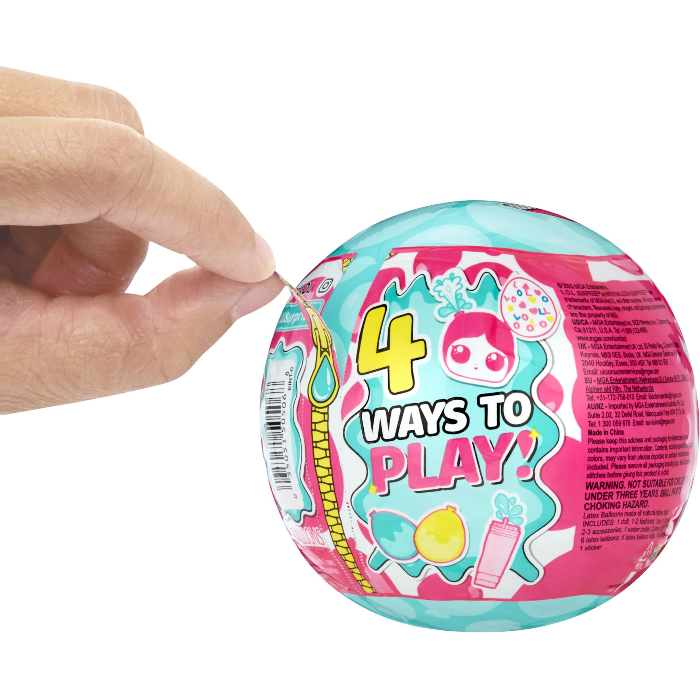 Lol Surprise Water Balloon Surprise Dolls With Collectible Doll, Water Balloon Hair, Glitter Balloons, 4 Ways To Play, Water Play, Reusable Water Balloons, Surprise Doll, Limited Edition Doll 4+