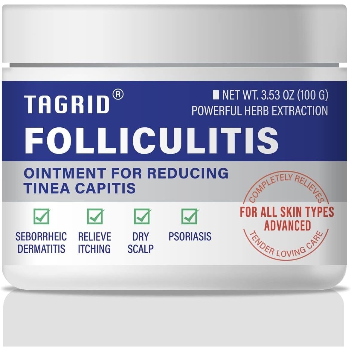 Tagrid Folliculitis, Folliculitis Treatment, Severe Folliculitis Treatment, Lichen, Folliculitis Cream - Safe & Fast - 100G