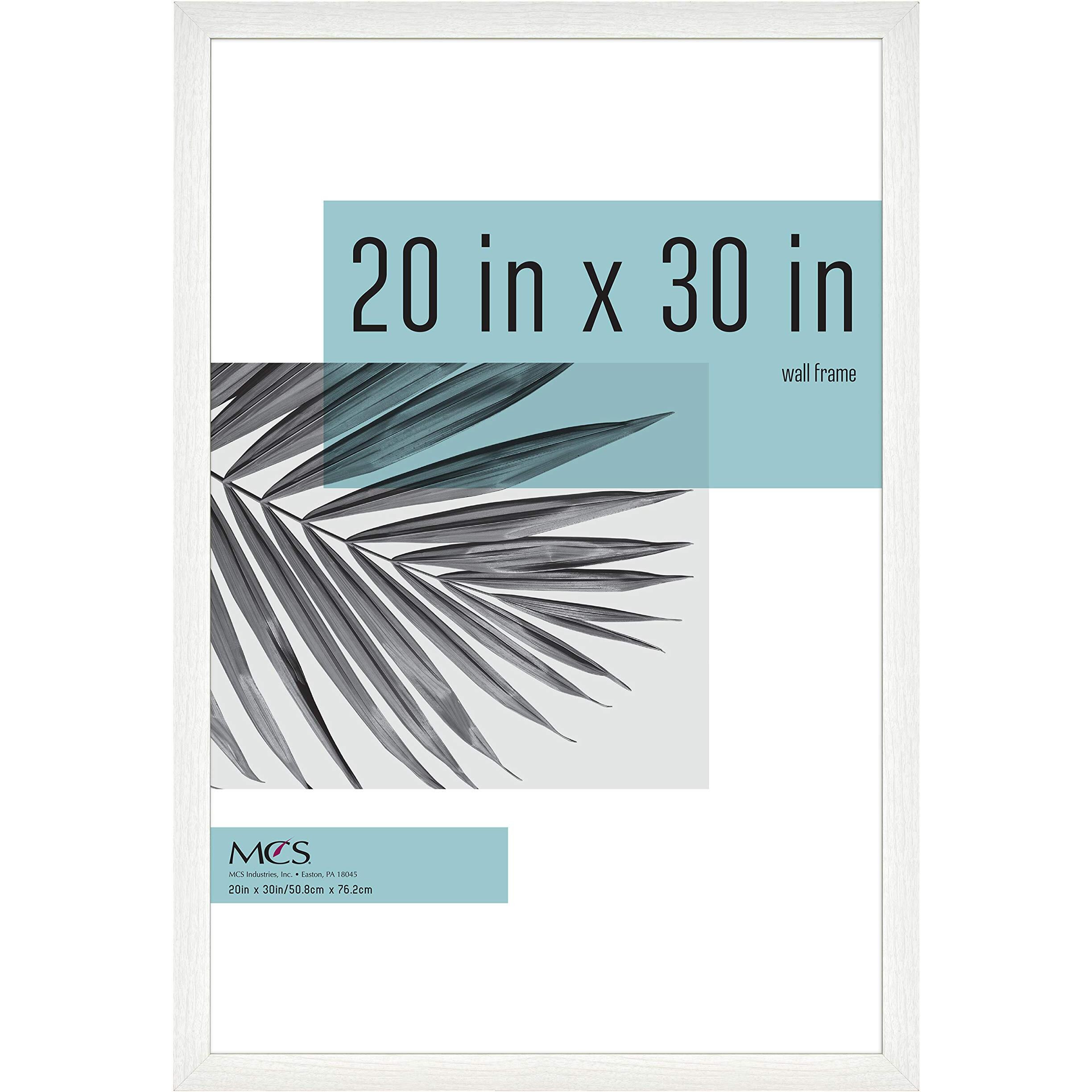 Mcs Studio Gallery 20X30 Poster Frame White Woodgrain, Vertical & Horizontal Wall Hanging Large Picture Frame For Photos, Posters & Art Prints (1-Pack)