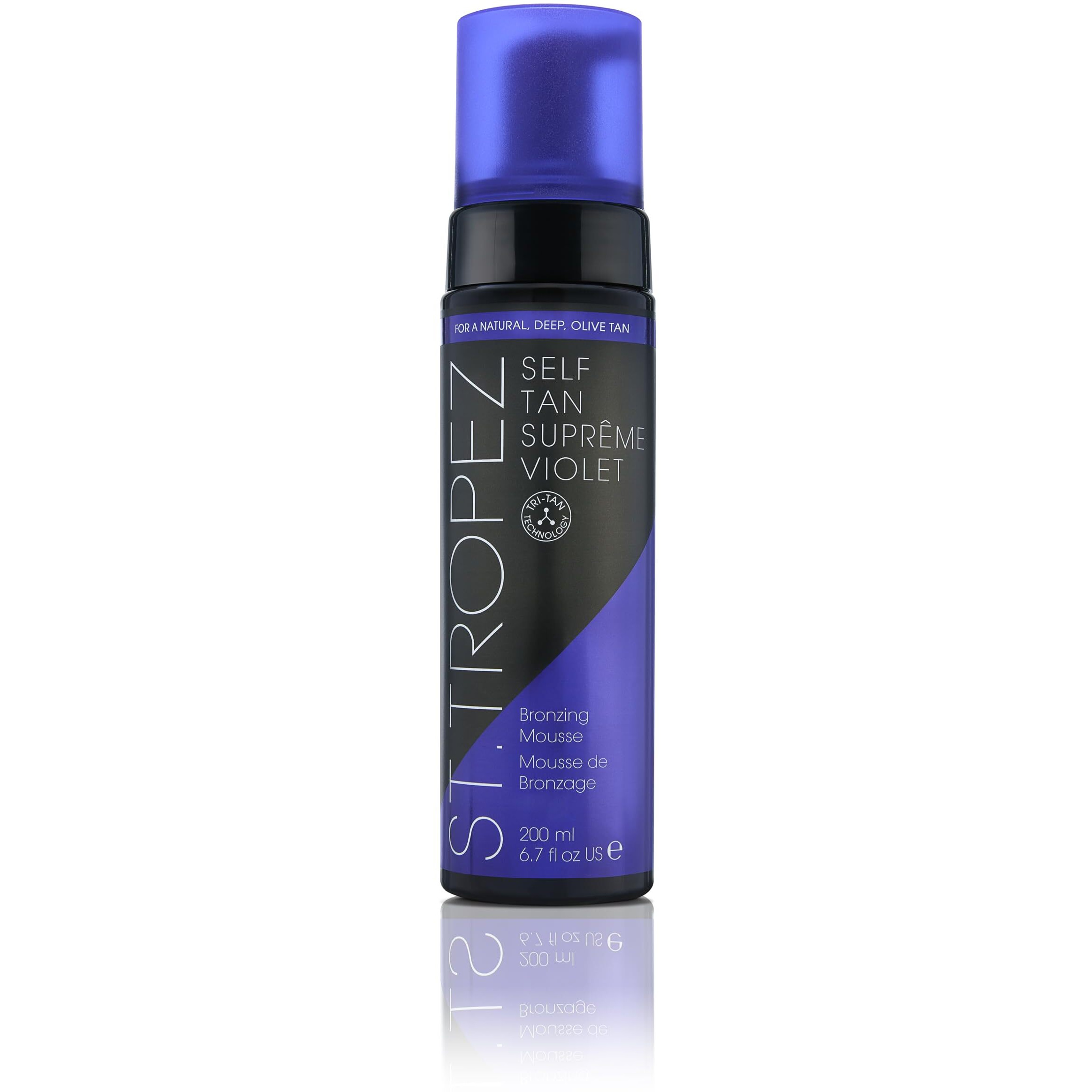 St.Tropez Self Tan Suprme Violet Bronzing Mousse, Hydrating, Ultra-Rich Natural Olive Tan, Streak-Free Finish, Vegan, Natural & Cruelty Free, 6.7 Fl Oz