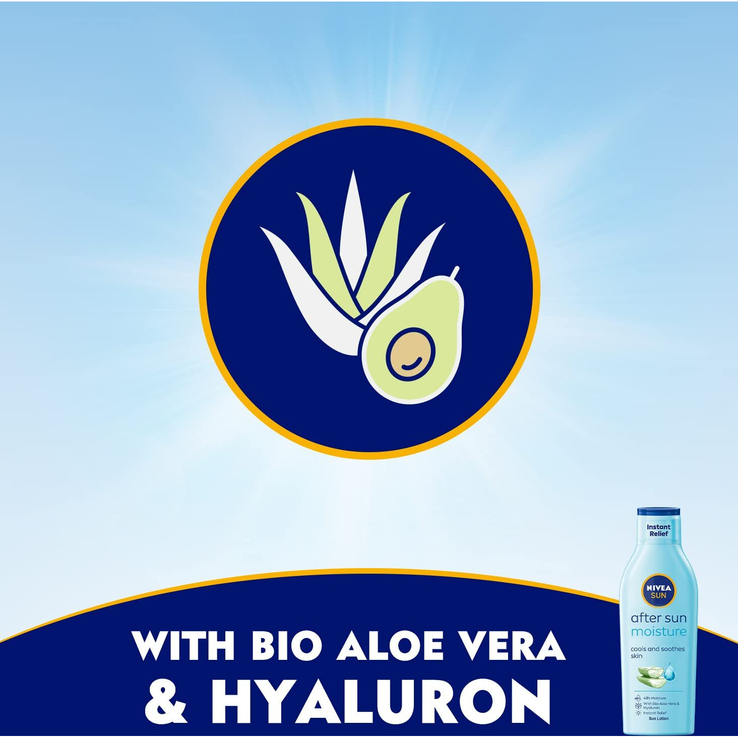 Nivea Sun Moisturising After Sun Lotion With Aloe Vera Silky Skin Feeling 200Ml