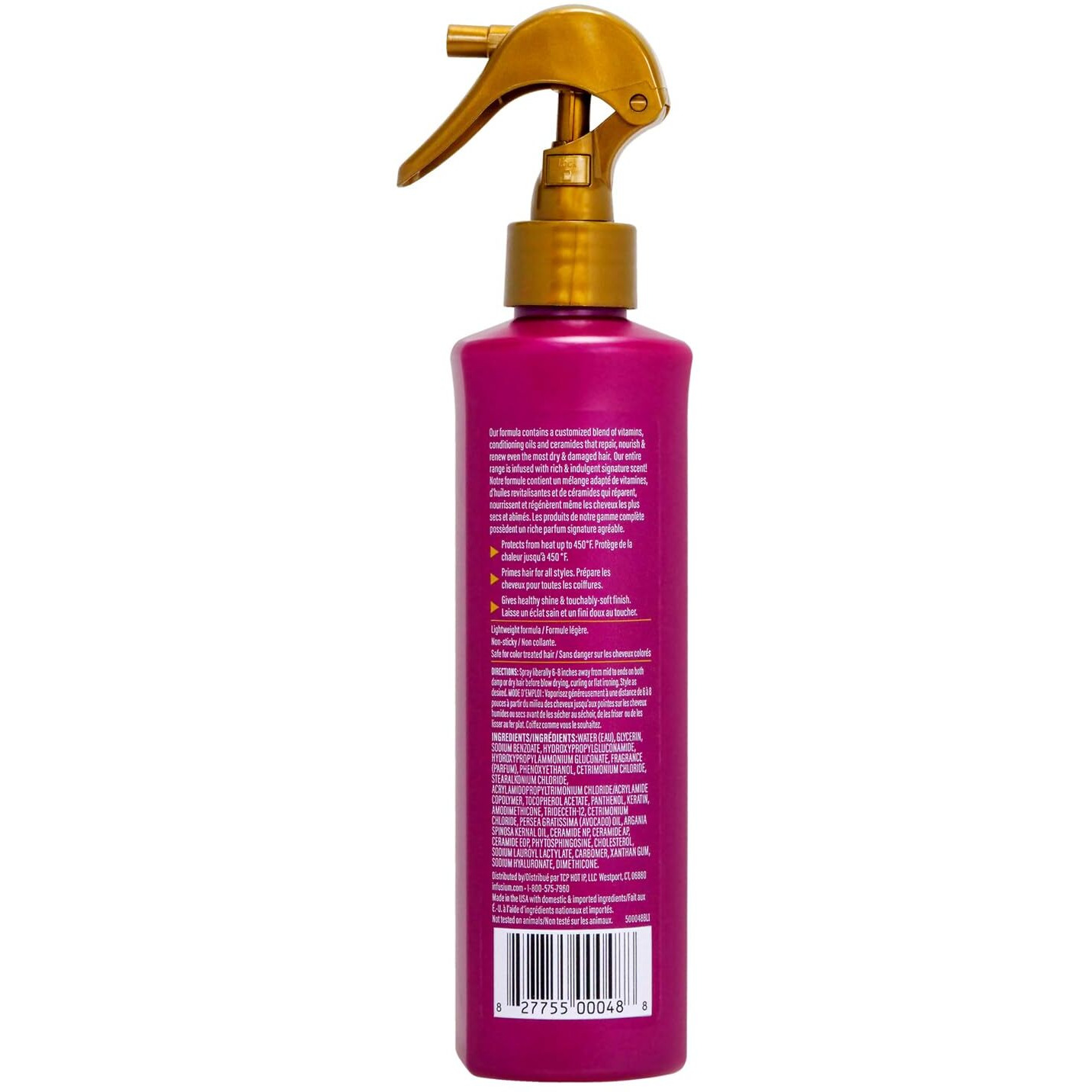 Infusium Repair And Replenish Heat Protector - Nourishing Heat Protection Spray For Hair With Vitamin E And Avocado Oil - Moisture Lock - 7.6 Oz