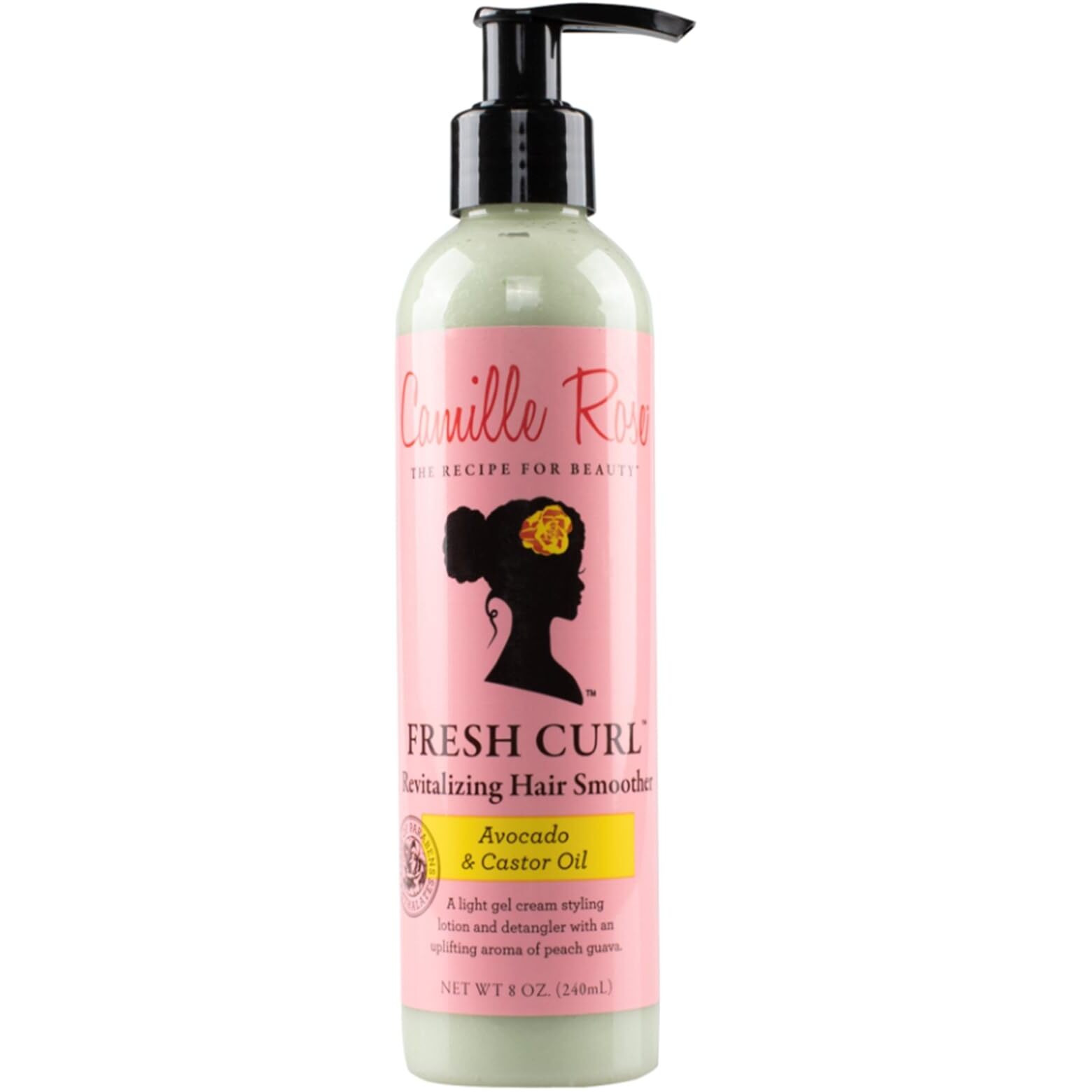Camille Rose Fresh Curl Hair Styling Lotion & Detangler, With Avocado And Castor Oil, To Moisturize And Promote Hair Growth, For All Hair Types, 8 Oz