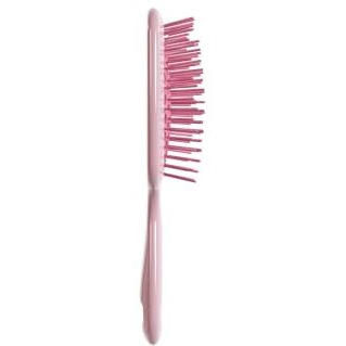 Fhi Heat Unbrush Mini Detangler Brush For Pain-Free Brushing On All Wet Or Dry Hair Types - Durable Duoflex Anti-Static Bristles, Lightweight Handle, Vented Mini Hair Brush, Peony Light Pink