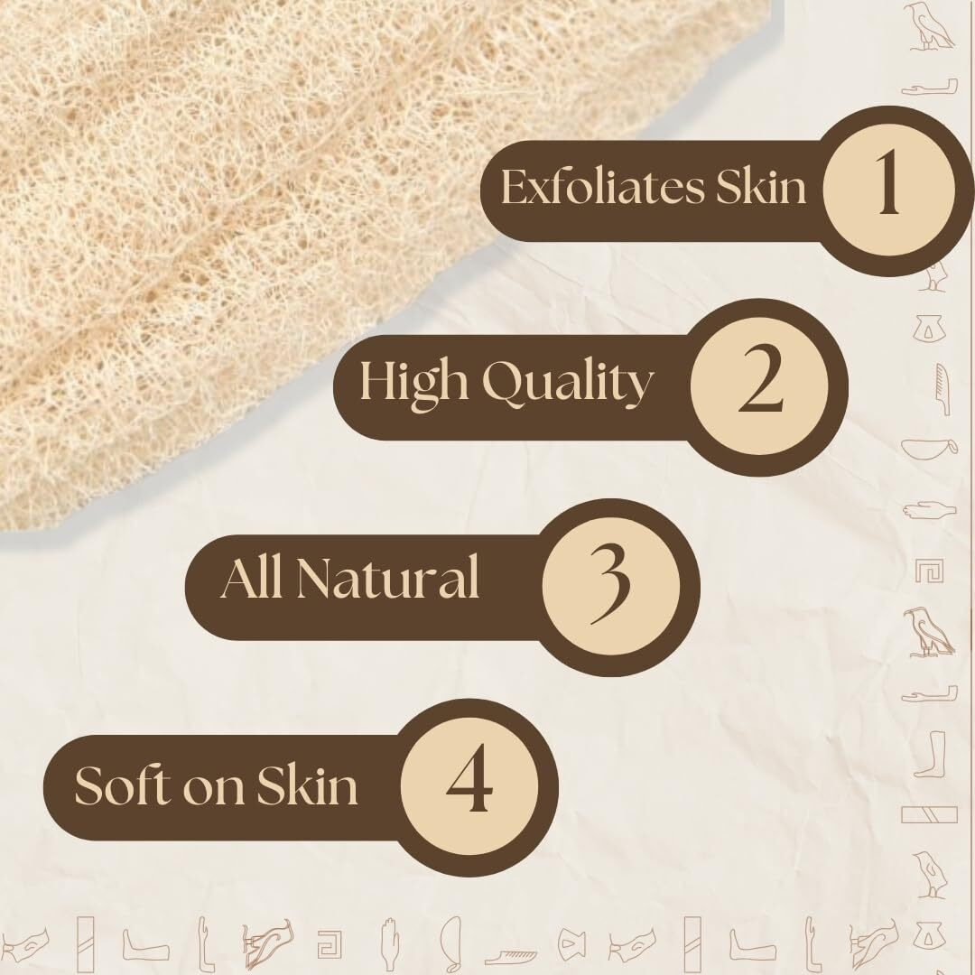 One Whole Egyptian Loofah 100% Natural Spa Beauty Bath Sponge Body Scrubber Puff. Premium Quality Lofa Loofa Luffa Loffa For Exfoliating Your Skin.