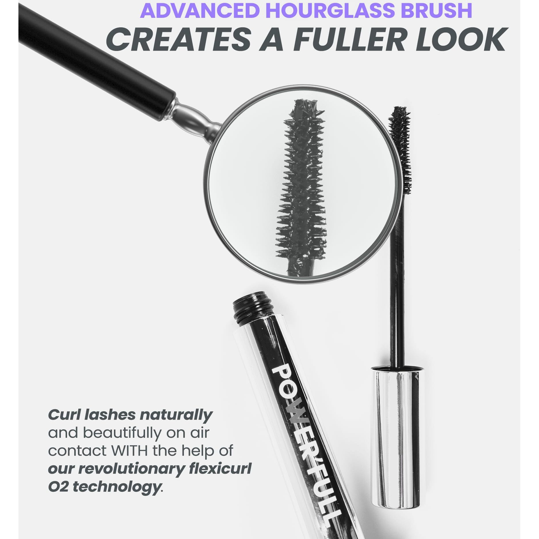 Wonderskin Mascara - Black Mascara For Volume, Length, And Curl - Lengthening, Volumizing Lash Mascara & Smudge Proof Eyelash Mascara