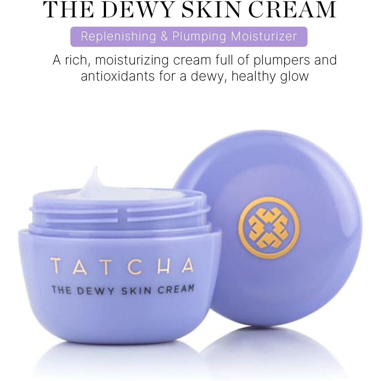 Tatcha The Dewy Skin Cream | Rich Face Cream To Hydrate, Plump And Protect Dry And Combo Skin | 10 Ml / 0.34 Oz