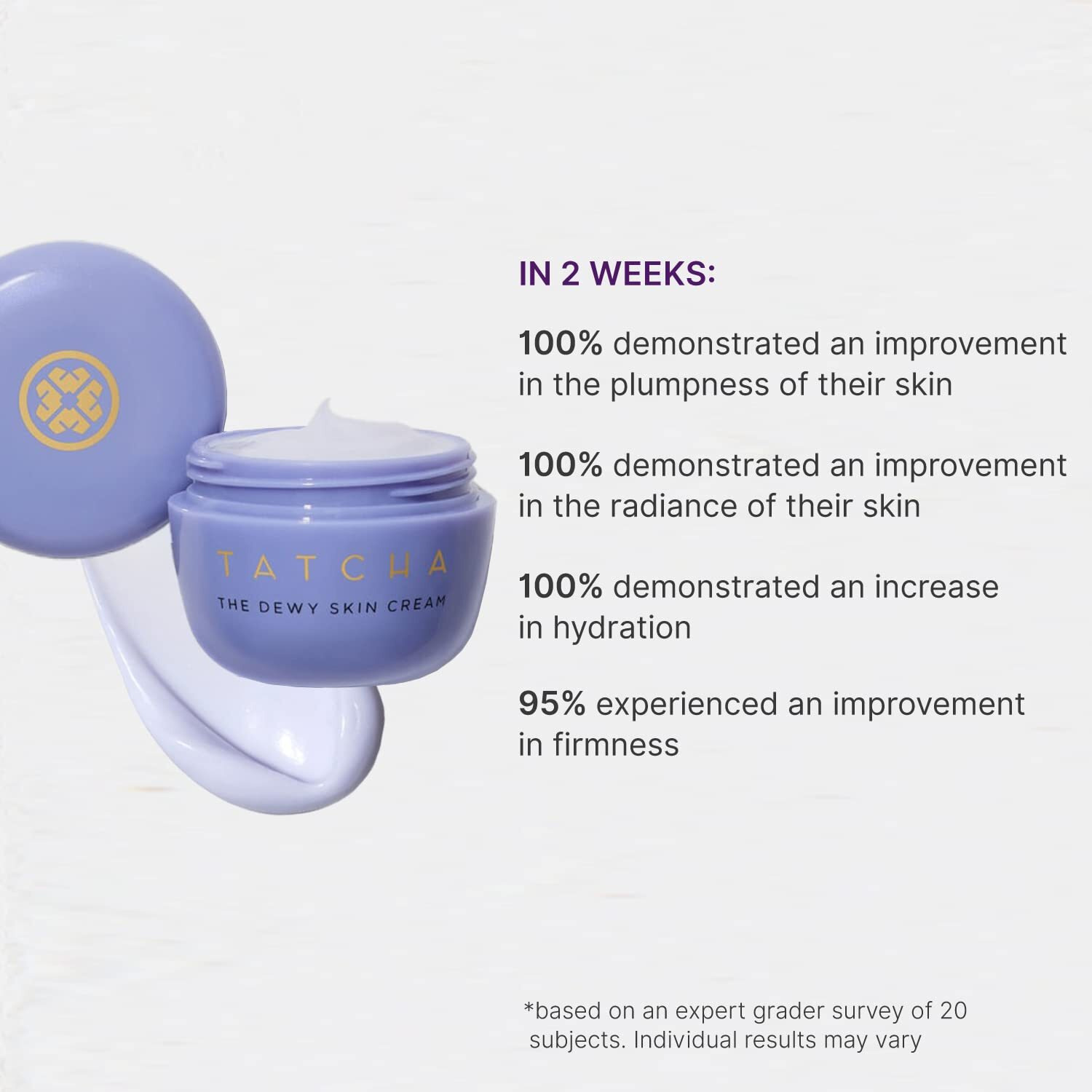 Tatcha The Dewy Skin Cream | Rich Face Cream To Hydrate, Plump And Protect Dry And Combo Skin | 10 Ml / 0.34 Oz
