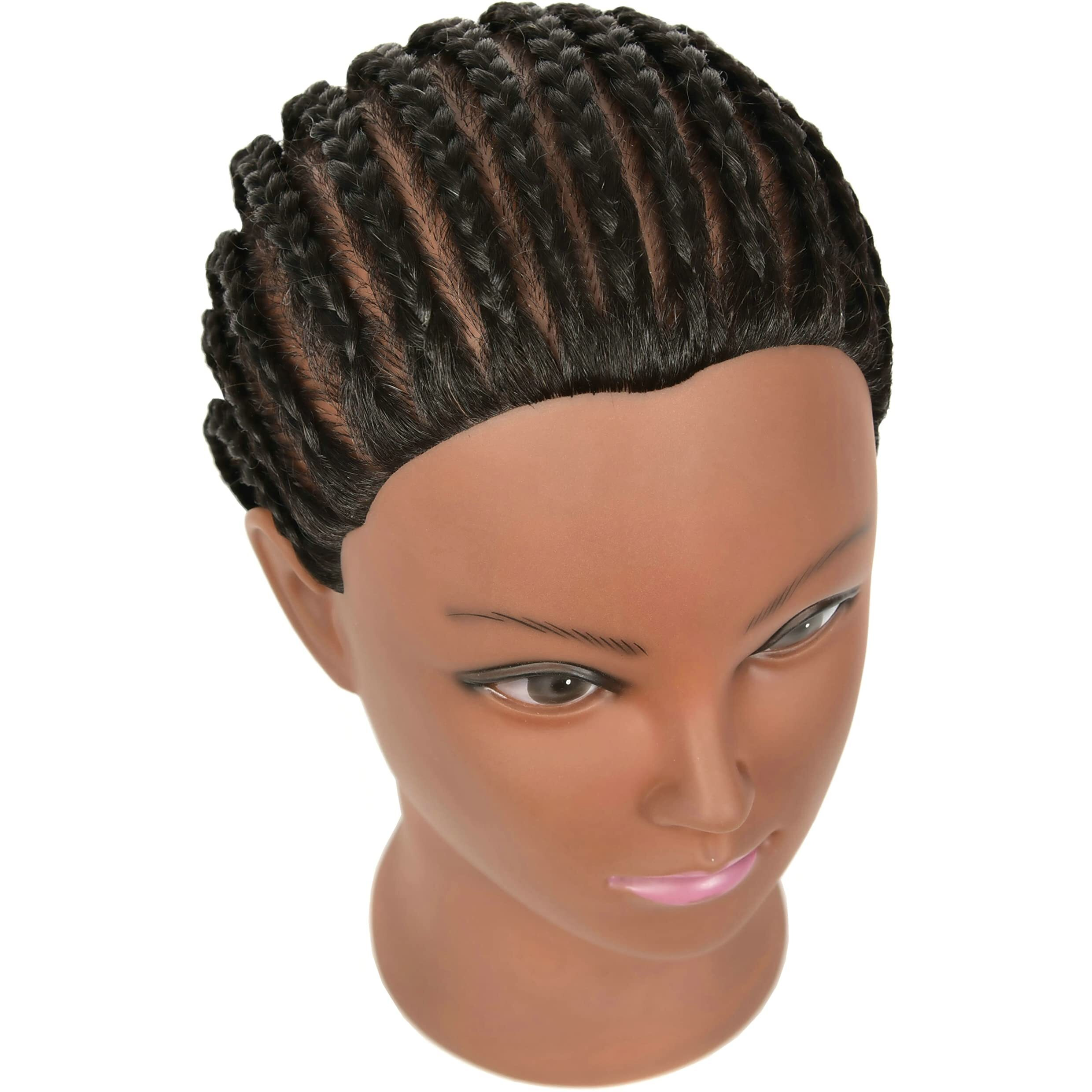Qacieh Mannequin Head 100% Real Human Hair For Hairdresser Practice Styling Braiding Manikin Cosmetology Doll Training Head With Stand