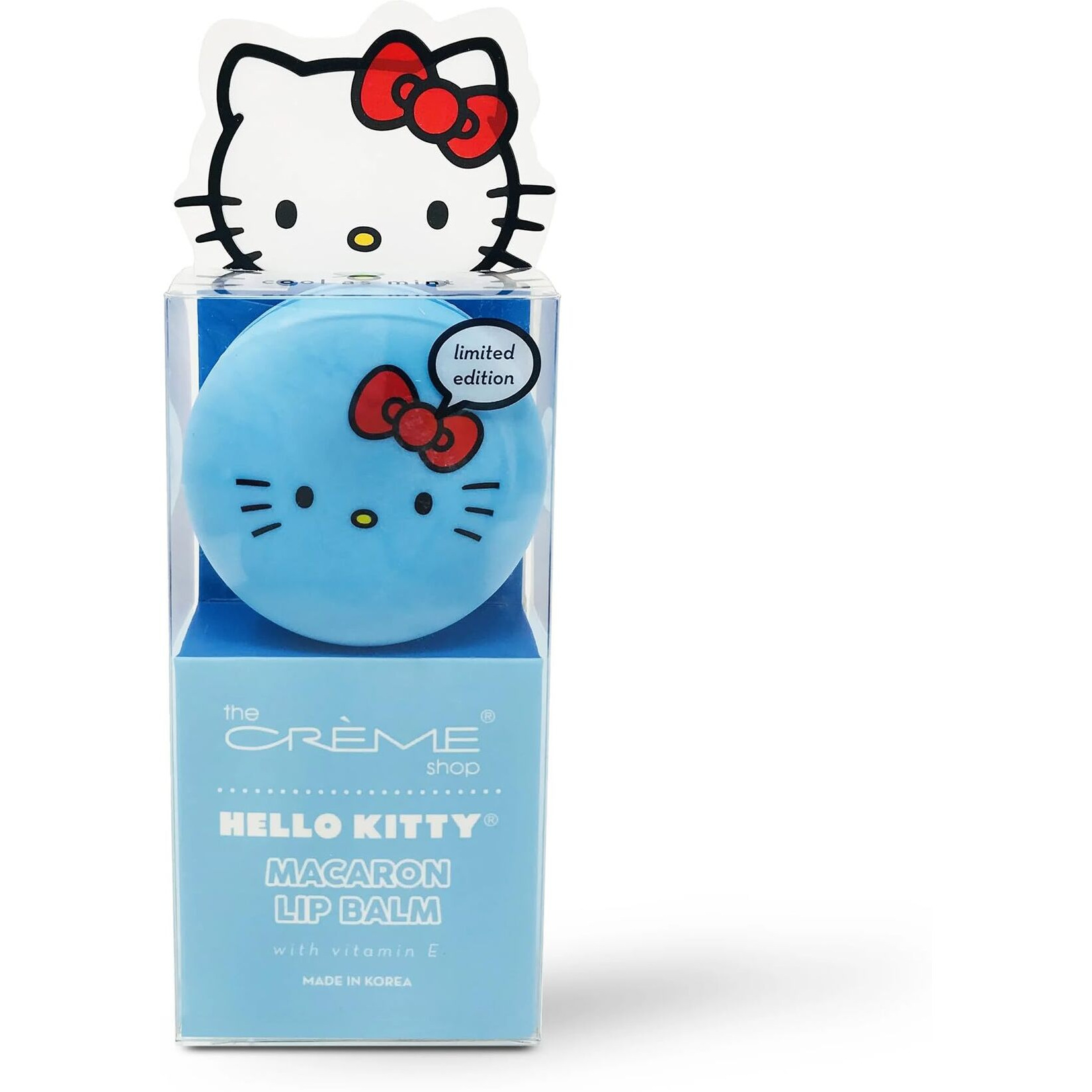 The Crme Shop X Sanrio Hello Kitty Macaron Lip Balm (Hello Kitty Cool As Mint) Korean Cute Scented Pocket Portable Soothing Advanced Must-Have On-The-Go