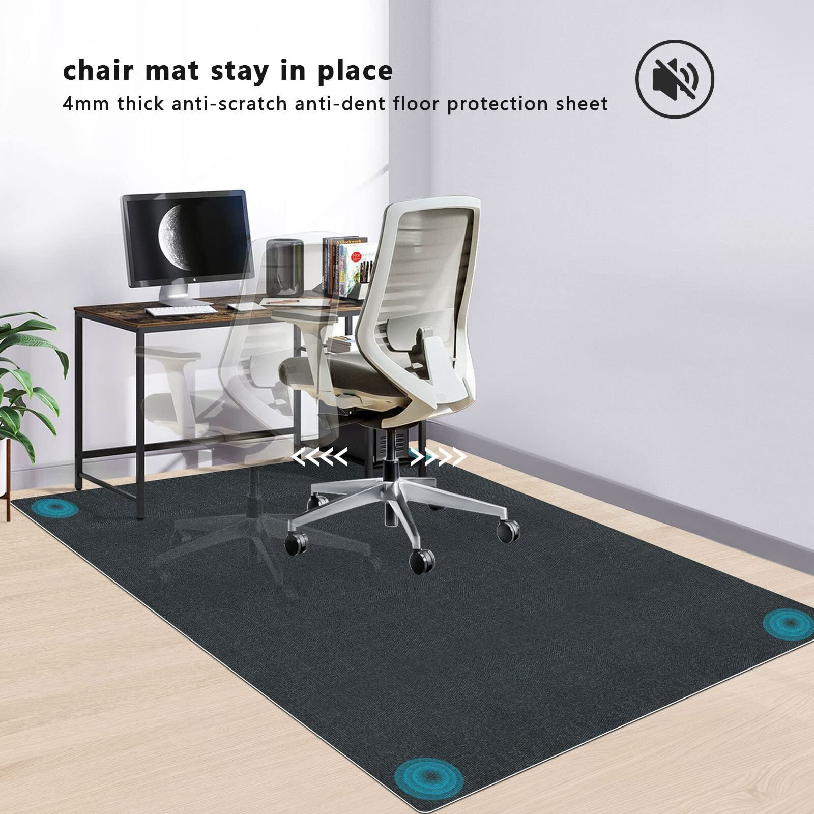 Floor Mat For Office Chair Desk Chair Mat For Carpet Desk Mat For Carpeted Floors Office Rug Hriiiiya Office Chair Mat Floor Protector For Carpeted Version Desk Carpet Anti Slip Rug Pad Hardwood